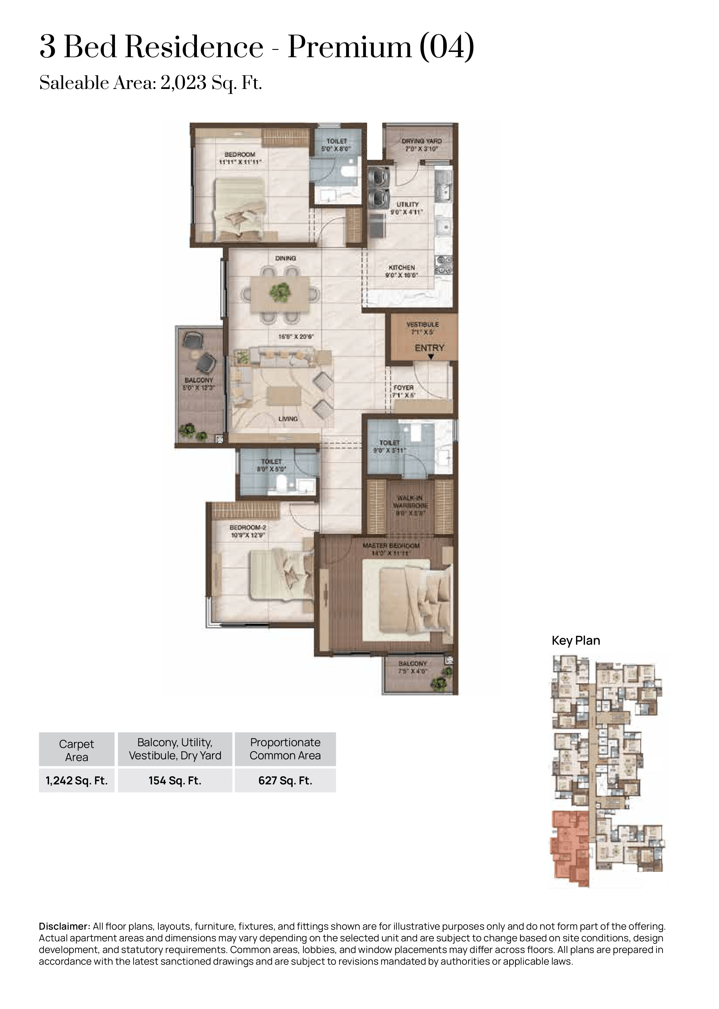 CKPC Heart Of Harmony Unit plan - 1242 sq.ft.