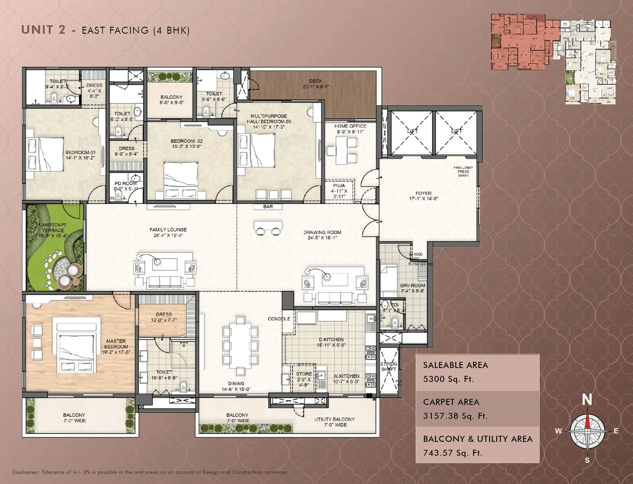 Unit plan - 3157 sq.ft.