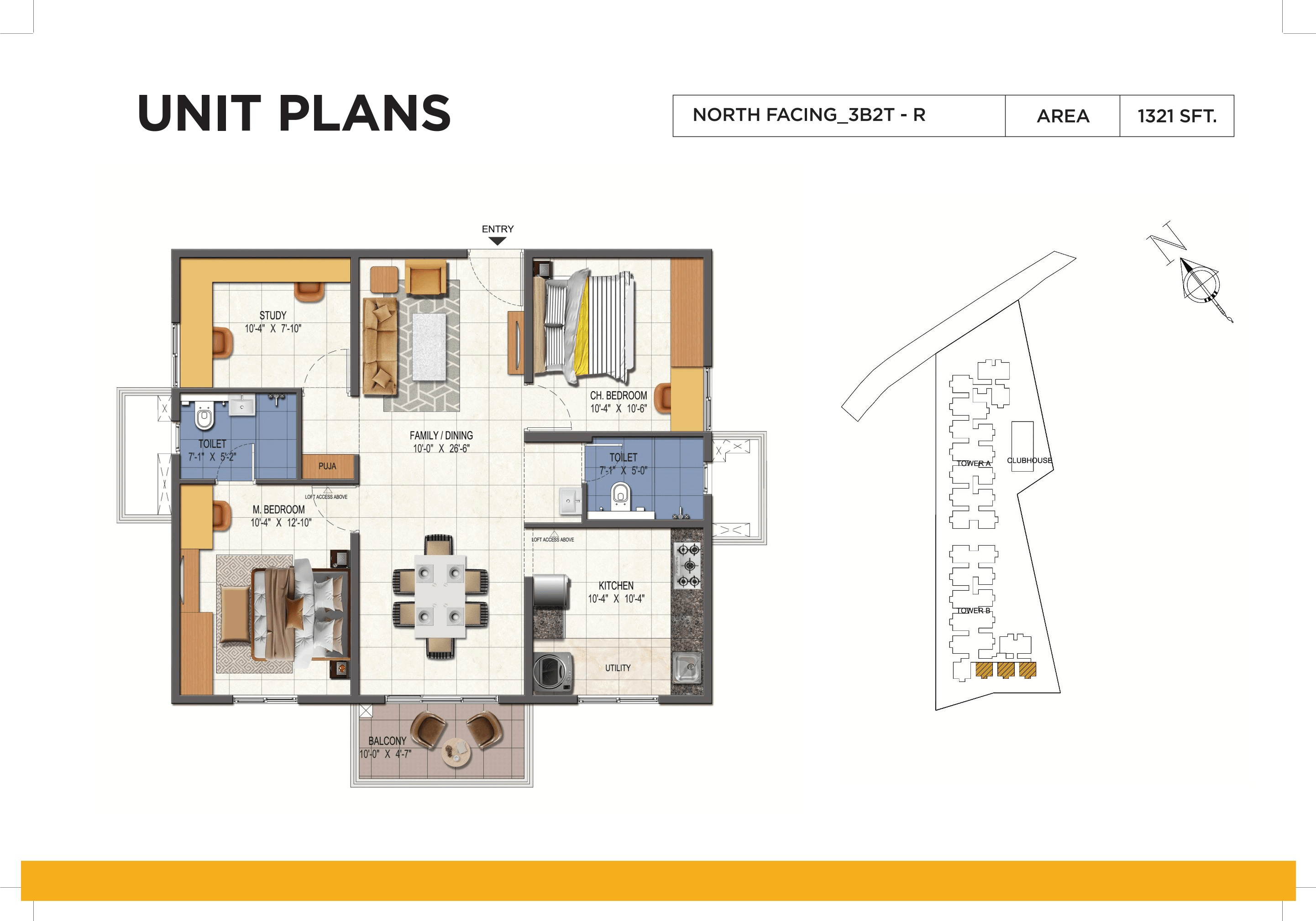 Urbanrise Opulence Unit plan - 924 sq.ft.