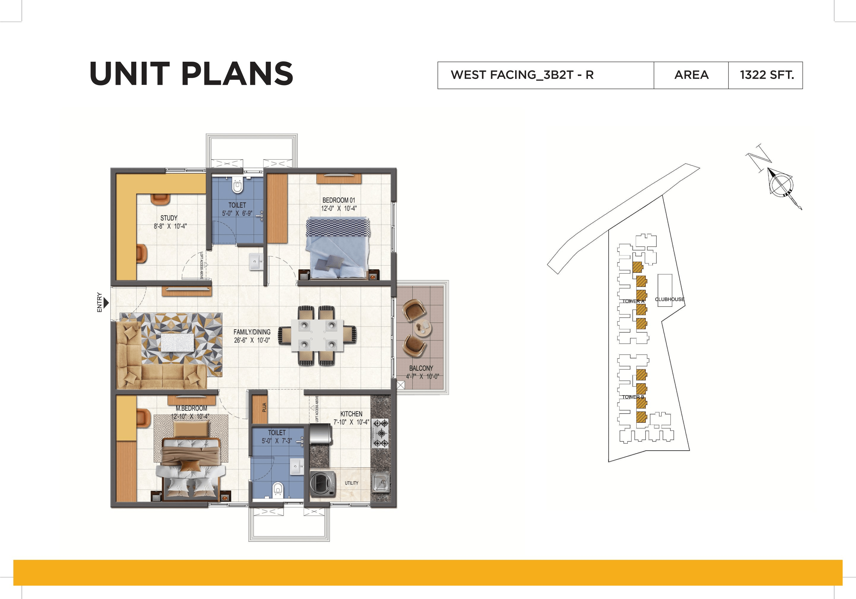 Urbanrise Opulence Unit plan - 225 sq.ft.