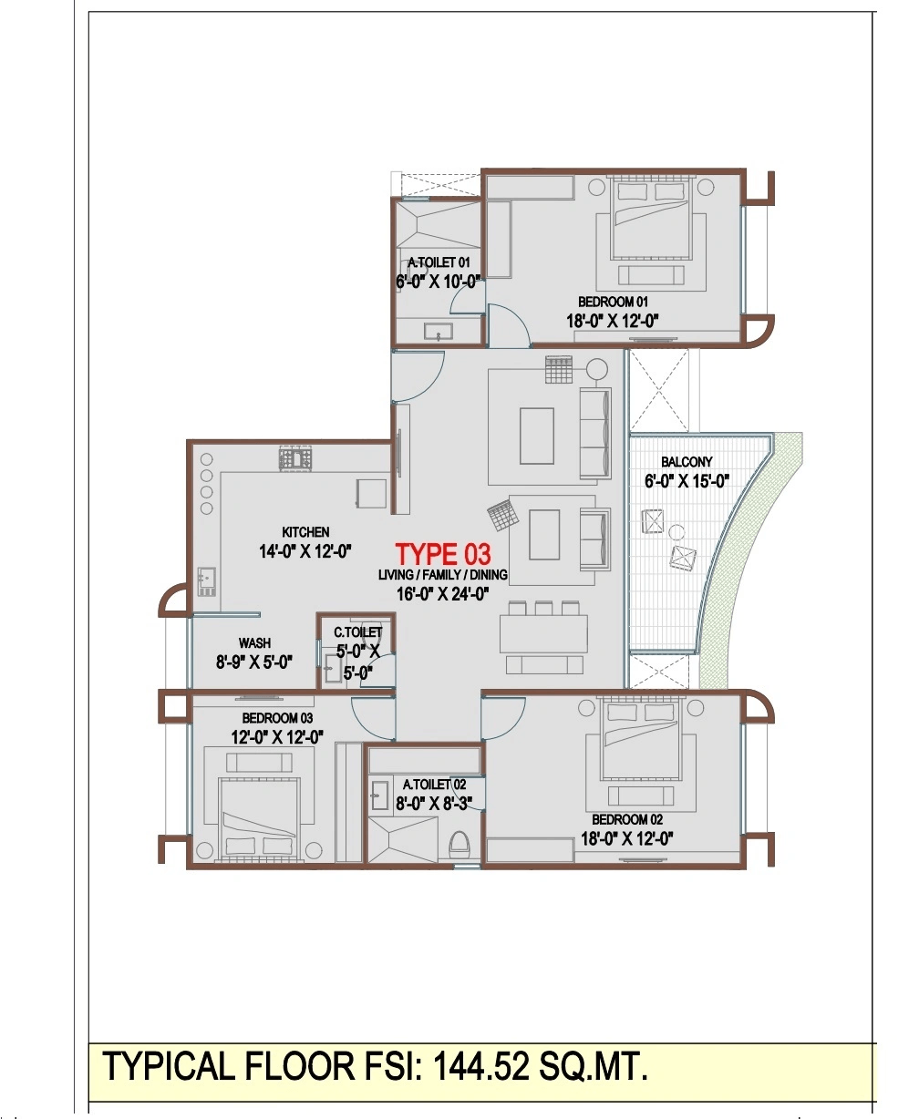 Unit plan - 1550 sq.ft.