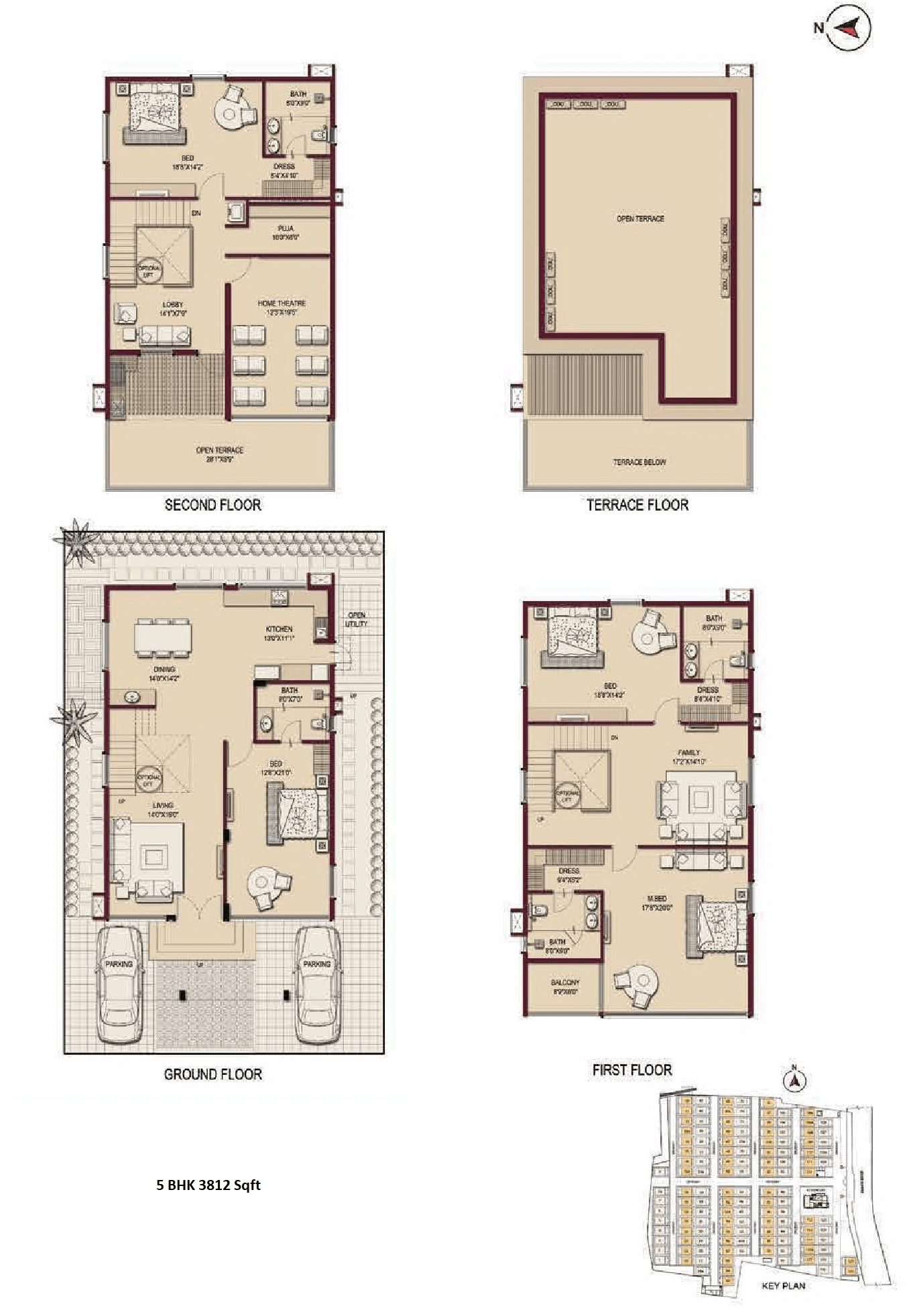 Casagrand Crestwood Unit plan - 3161 sq.ft.
