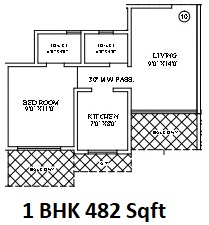 Unit plan - 482 sq.ft.