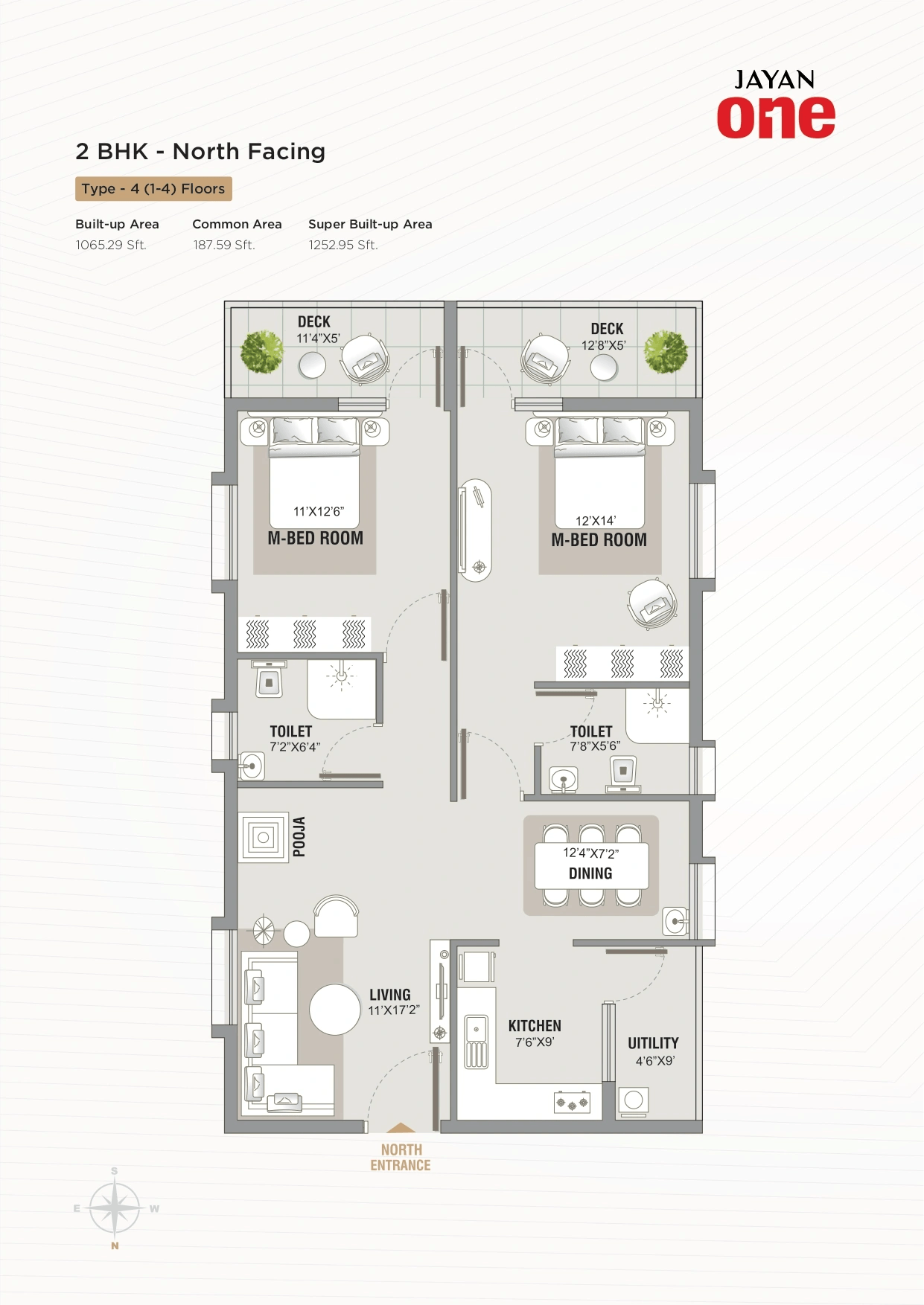 Unit plan - 817 sq.ft.