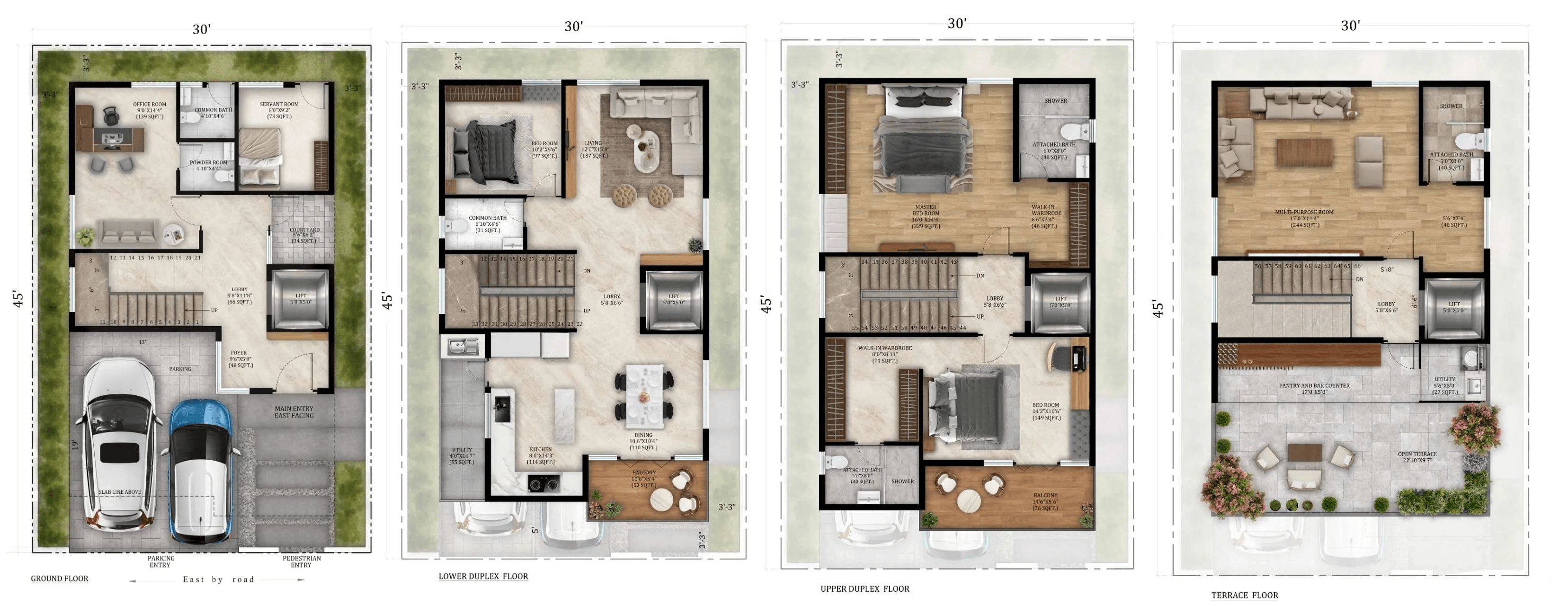 Unit plan - 1022 sq.ft.