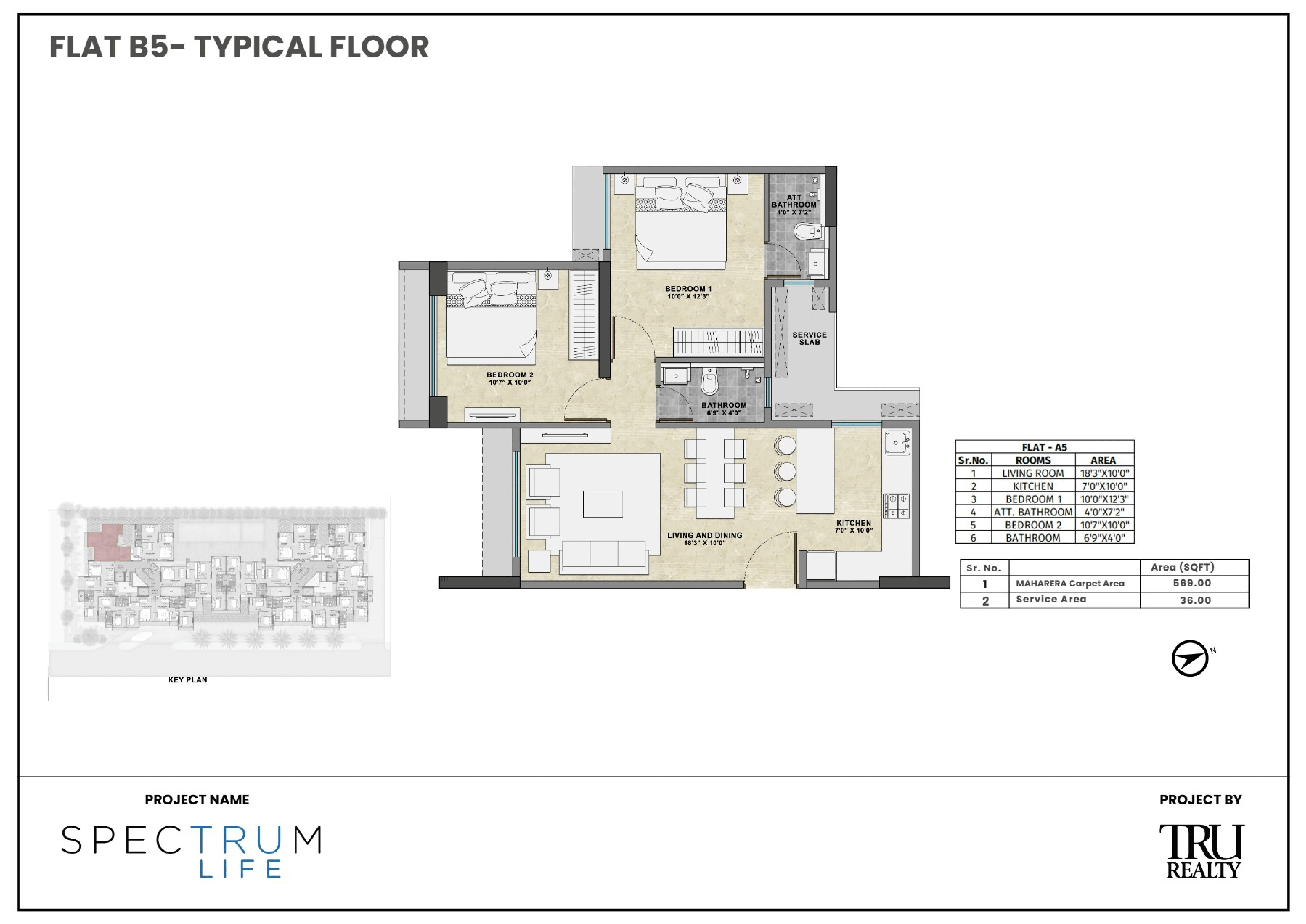 Unit plan - 605 sq.ft.