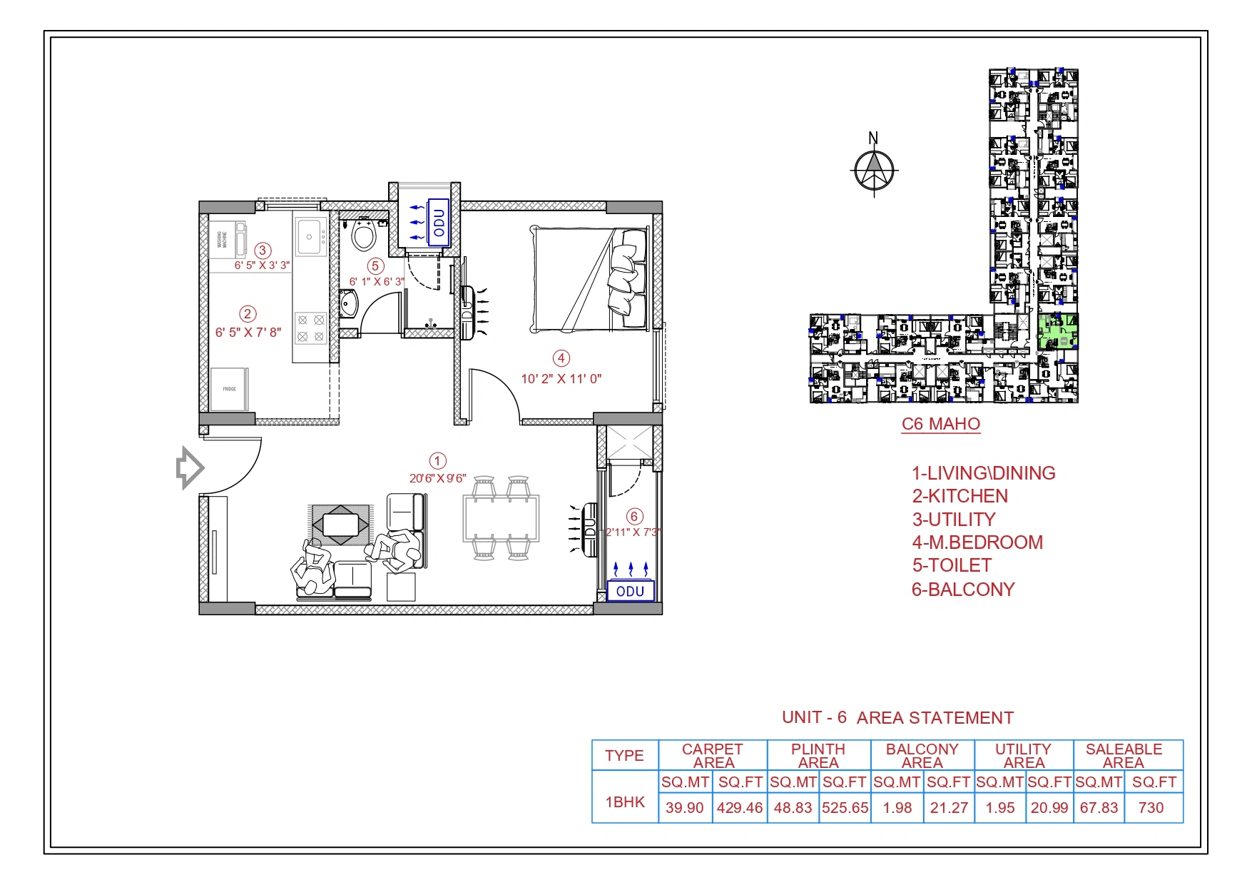 Incor PBEL City Phase 3 Unit plan - 475 sq.ft.