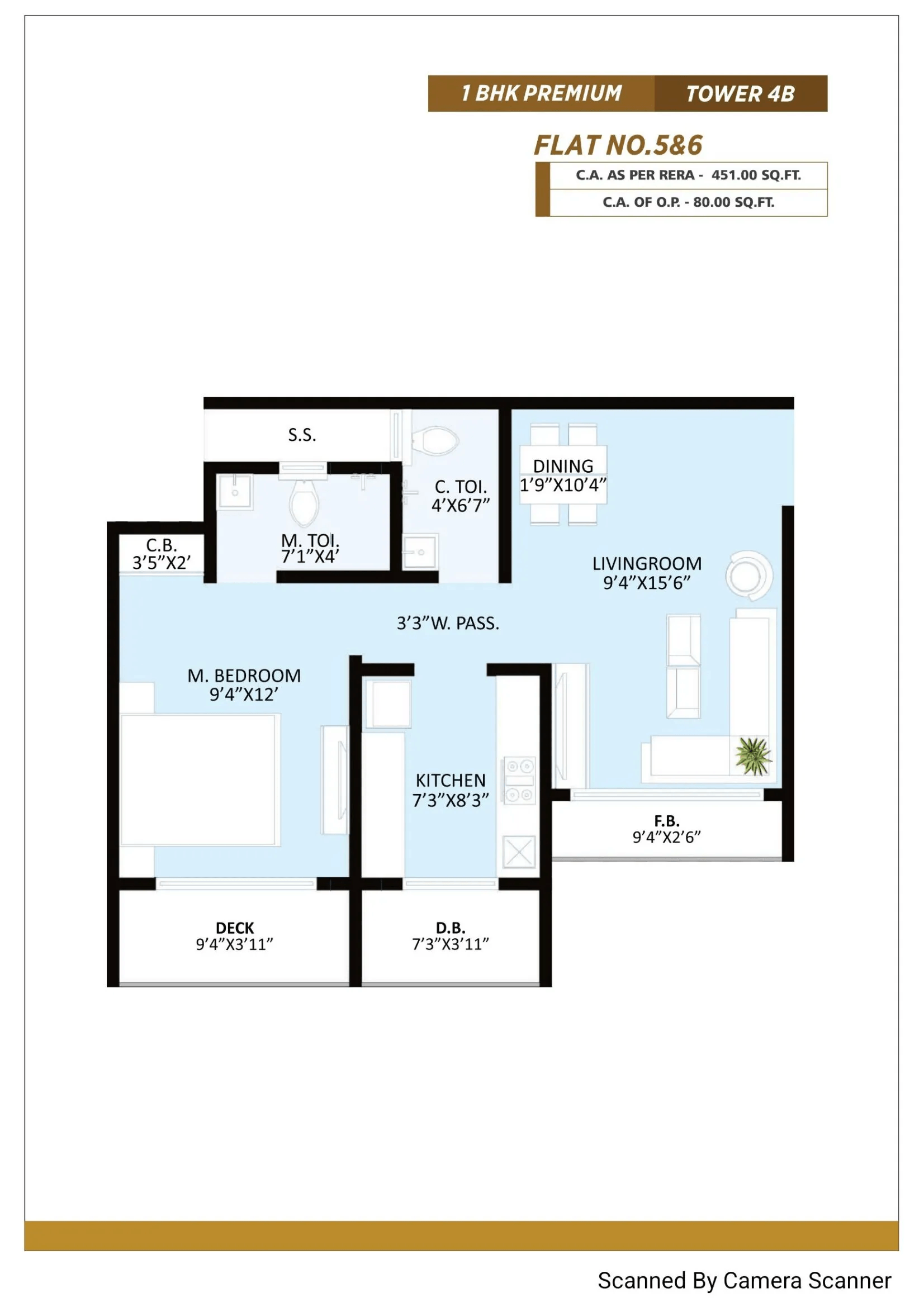 Unit plan - 531 sq.ft.