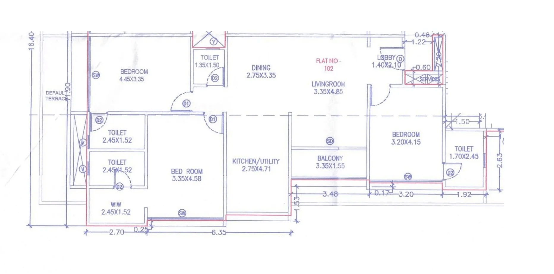 Majestique Twilight Unit plan - 1137 sq.ft.