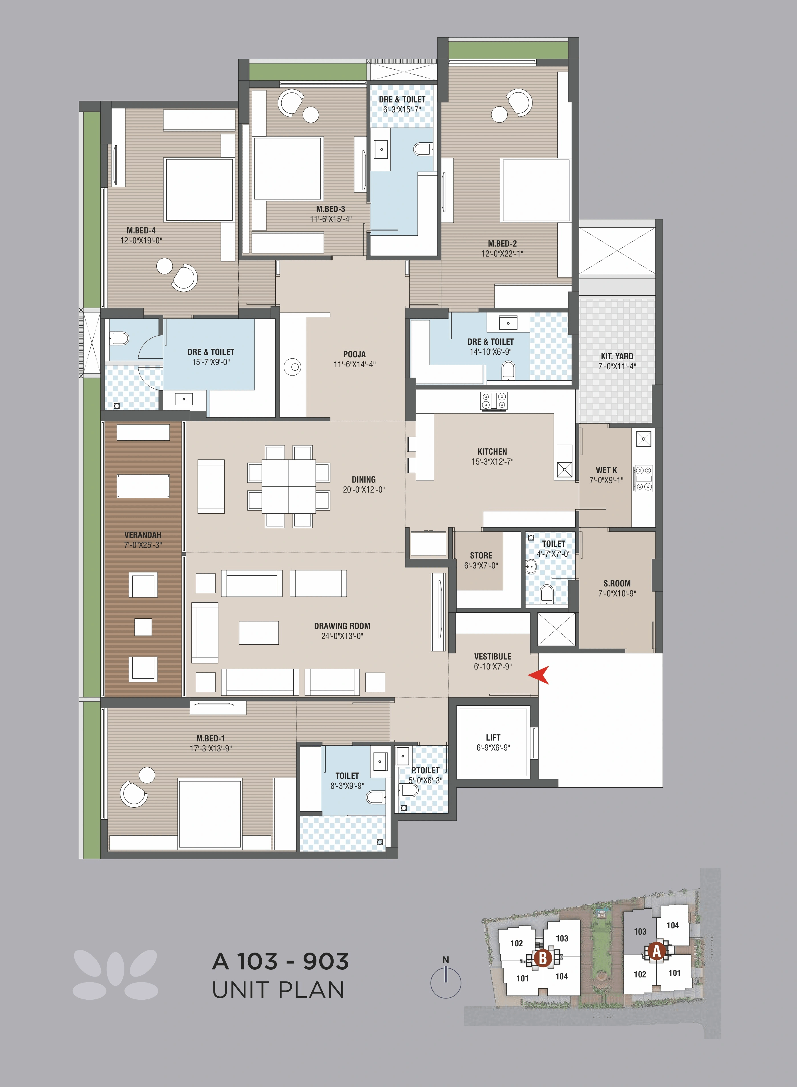 Maruti Aatman Unit plan - 2359 sq.ft.