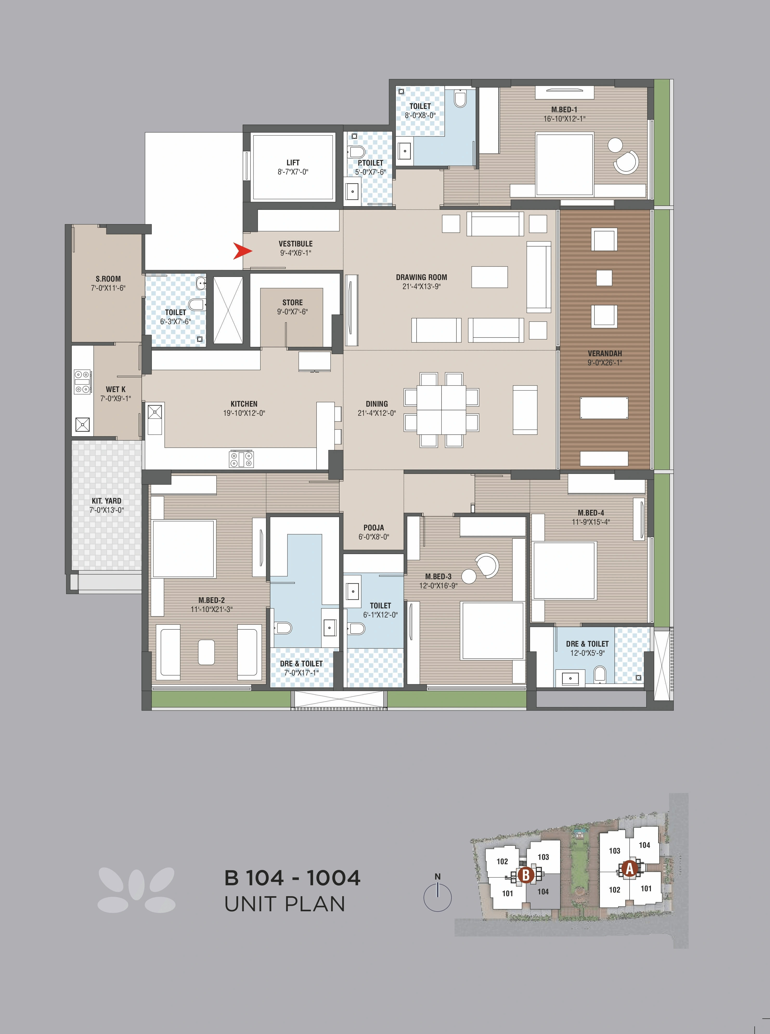 Maruti Aatman Unit plan - 2650 sq.ft.