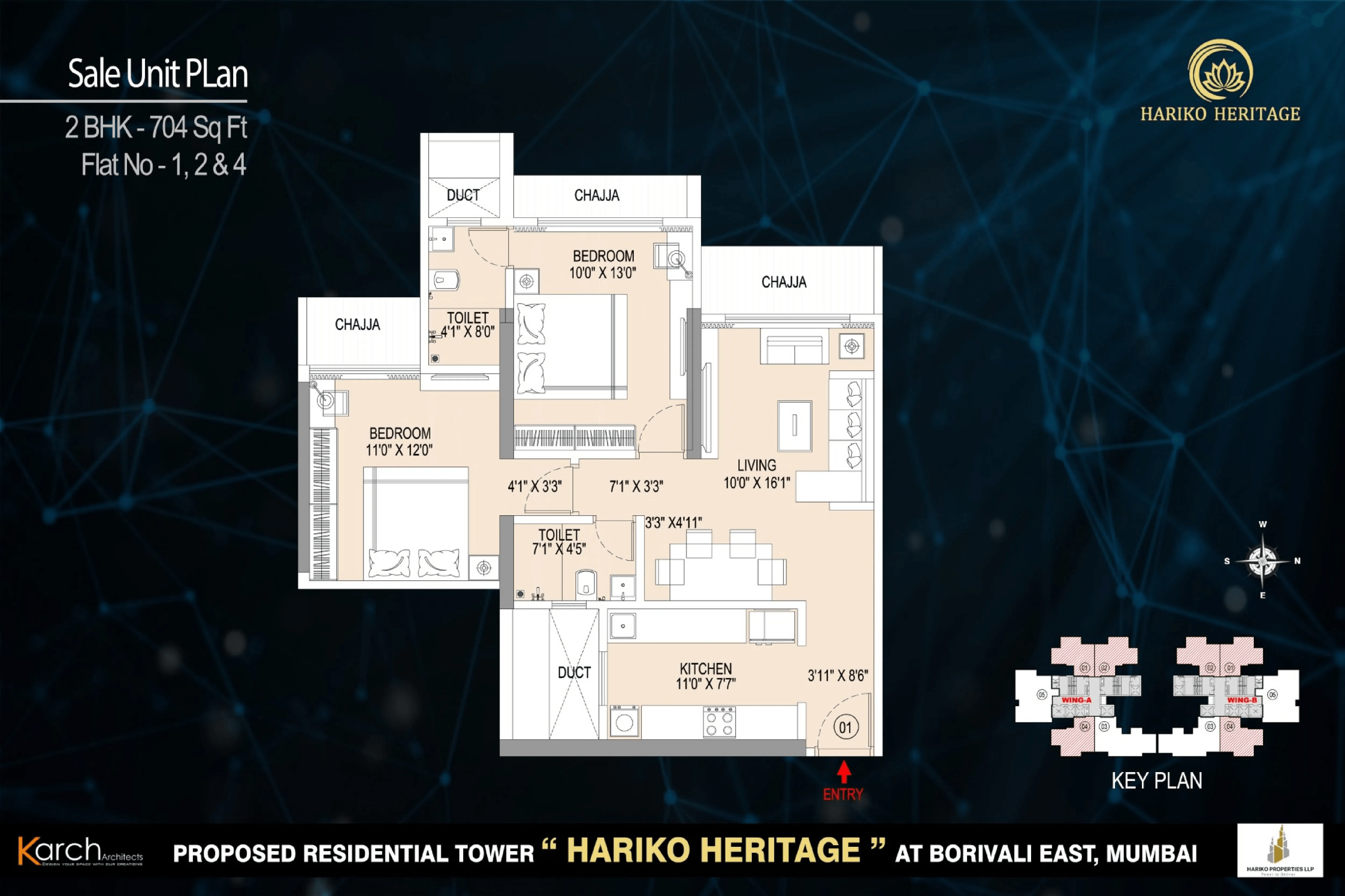 Hariko Heritage Unit plan - 704 sq.ft.