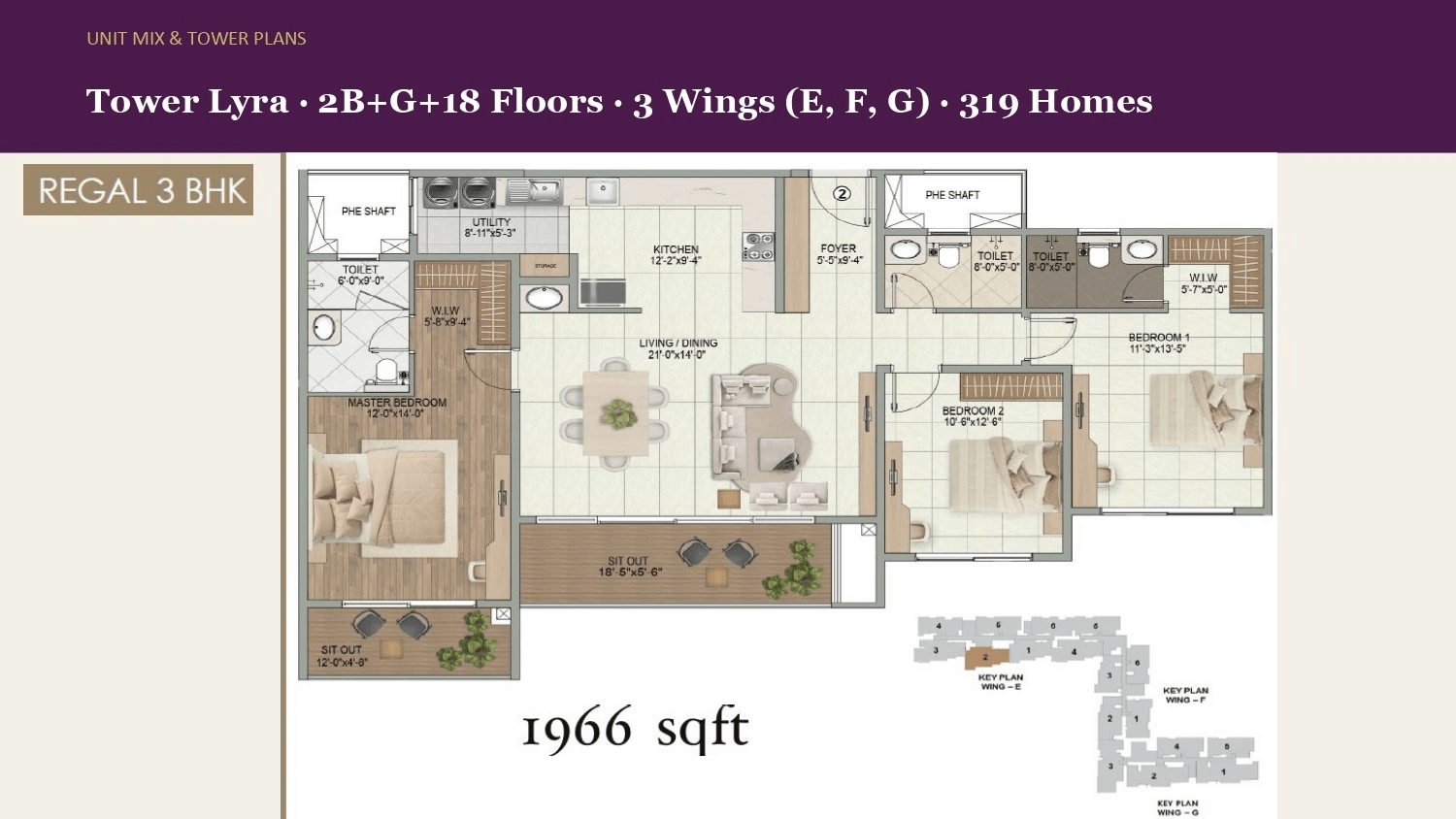 Sumadhura Elysium Unit plan - 1336 sq.ft.