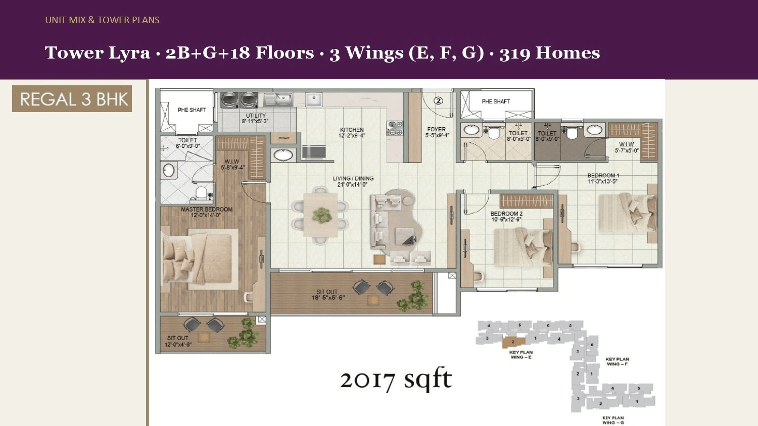 Sumadhura Elysium Unit plan - 1371 sq.ft.