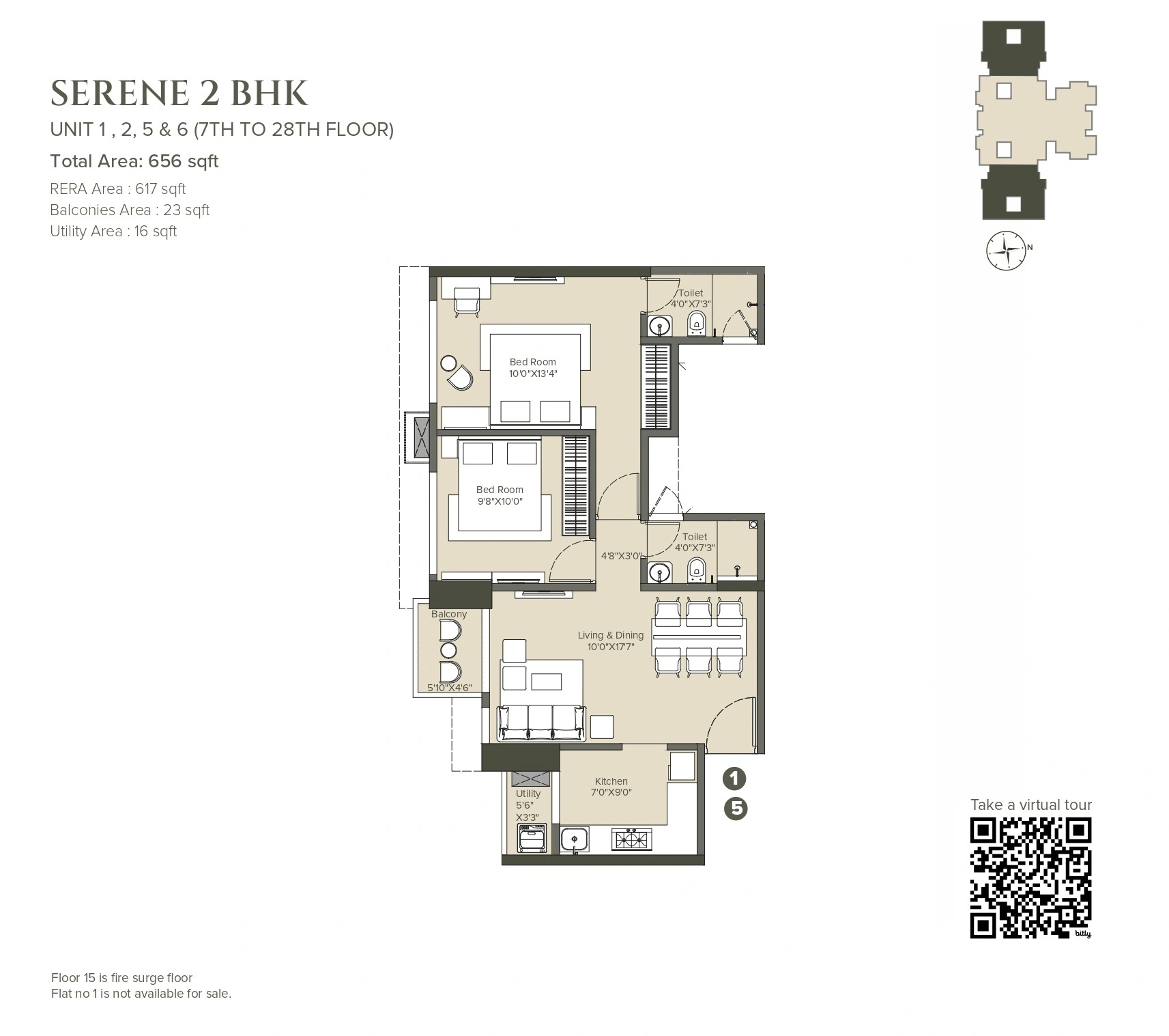Unit plan - 656 sq.ft.