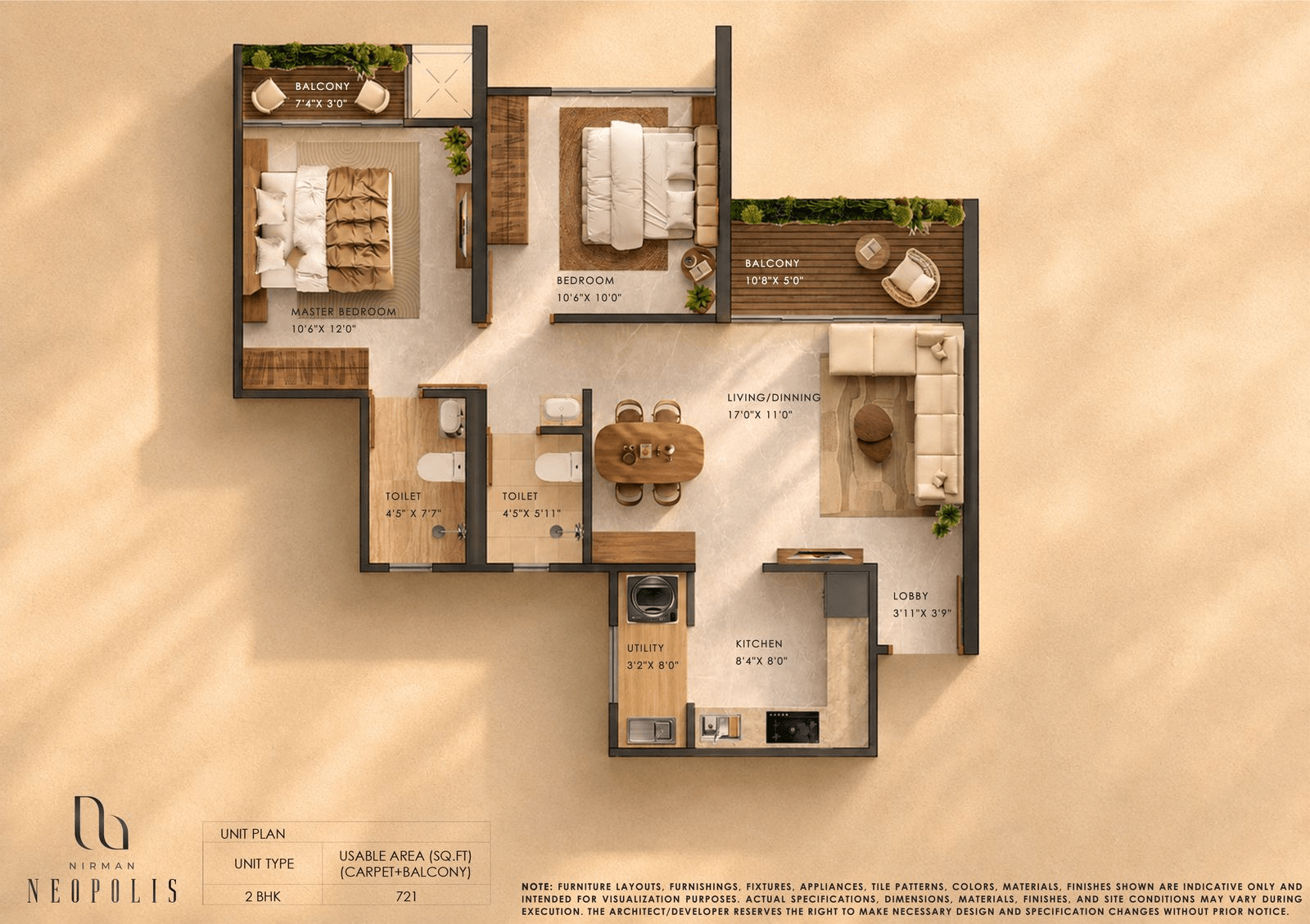 Unit plan - 721 sq.ft.