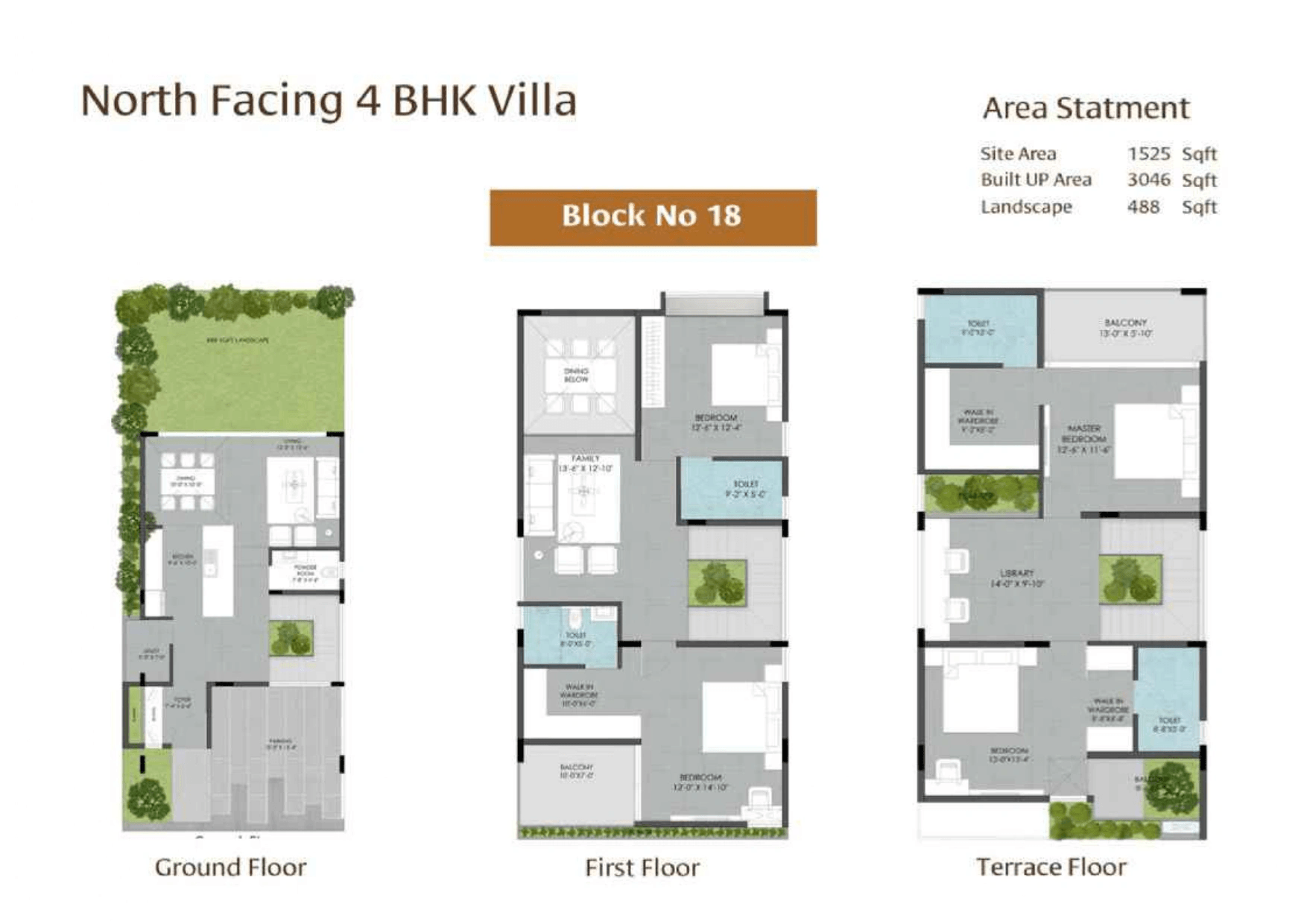 Gravity Smera Gardens Unit plan - 1525 sq.ft.