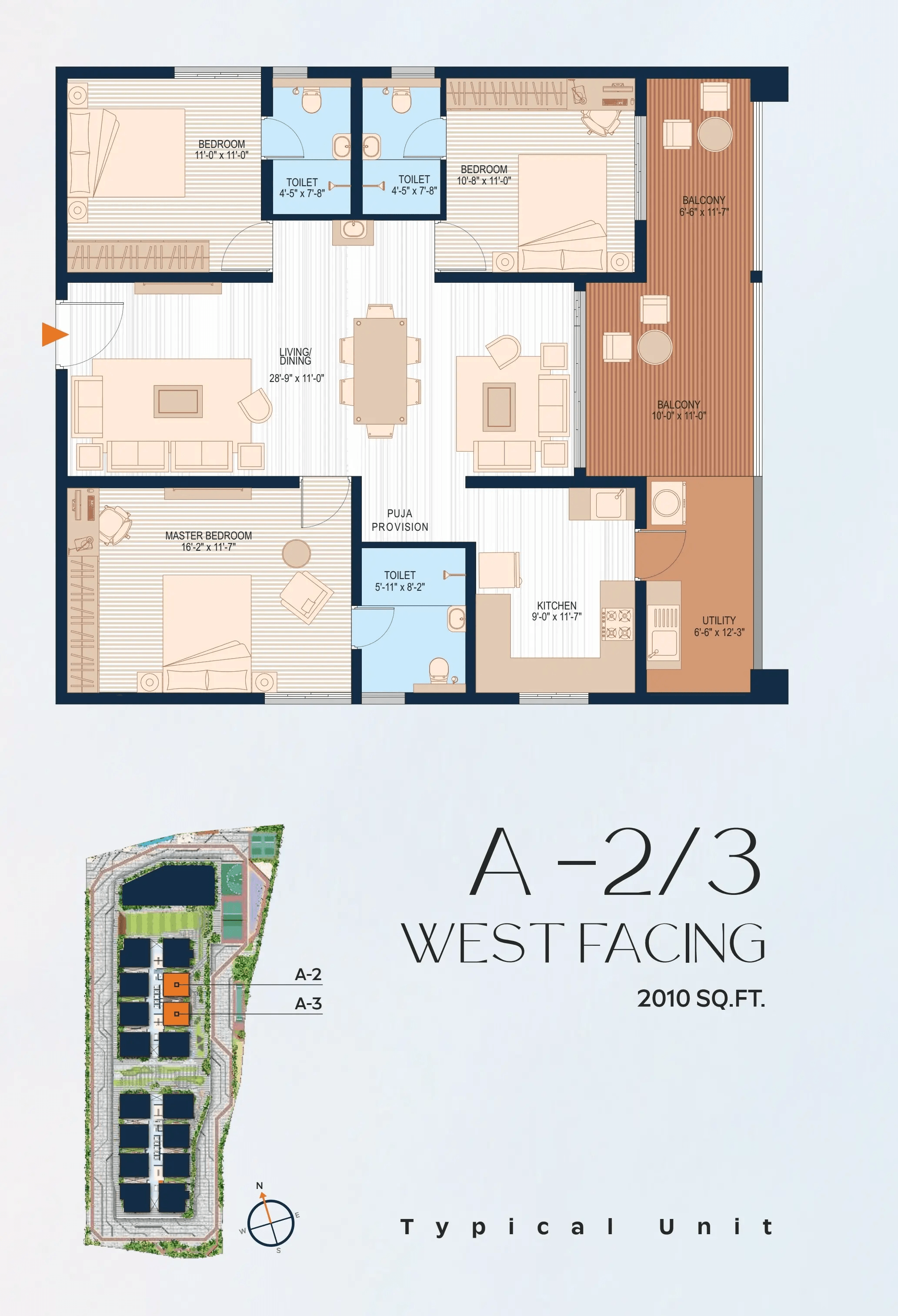 Unit plan - 1407 sq.ft.