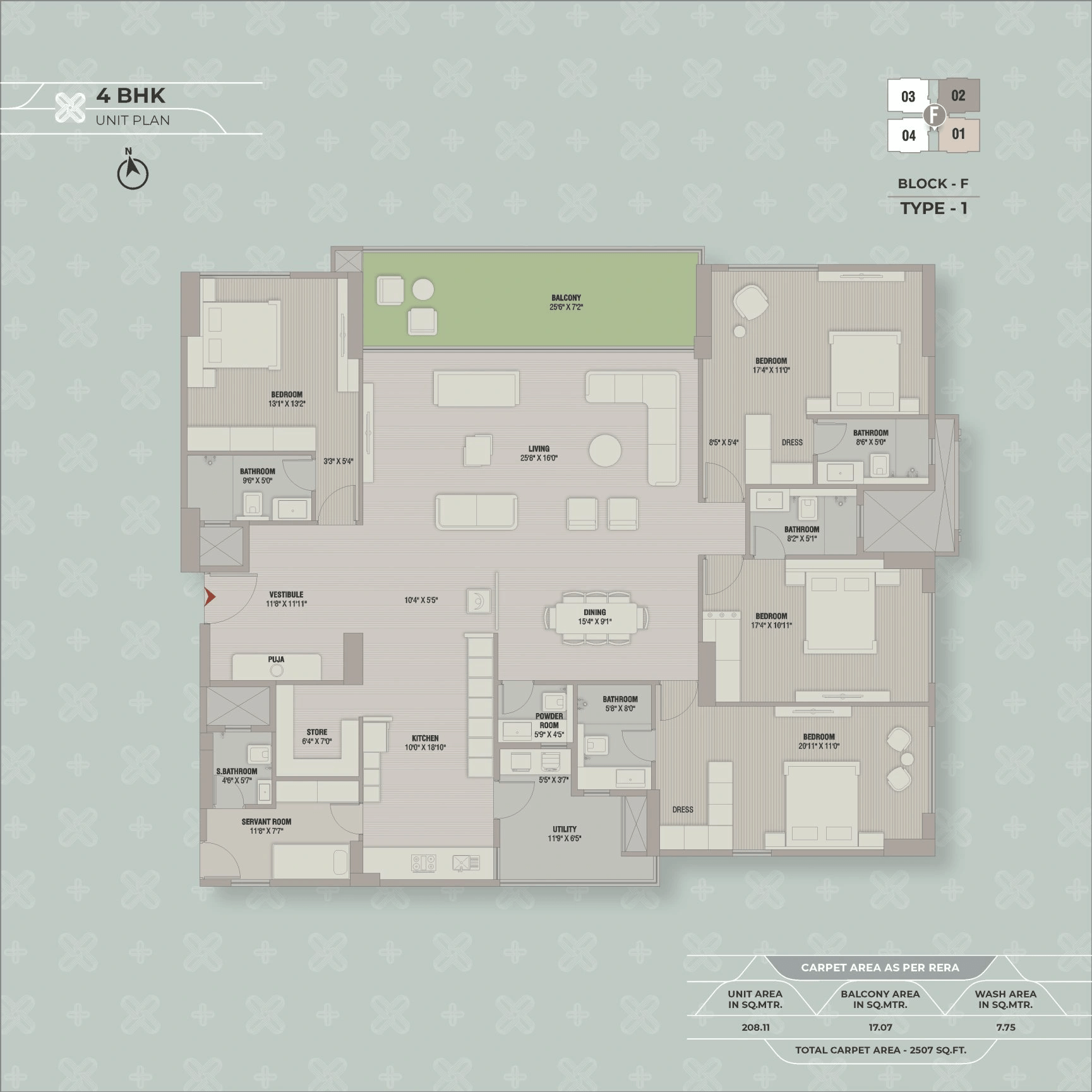 The Universe By Venus Unit plan - 1755 sq.ft.