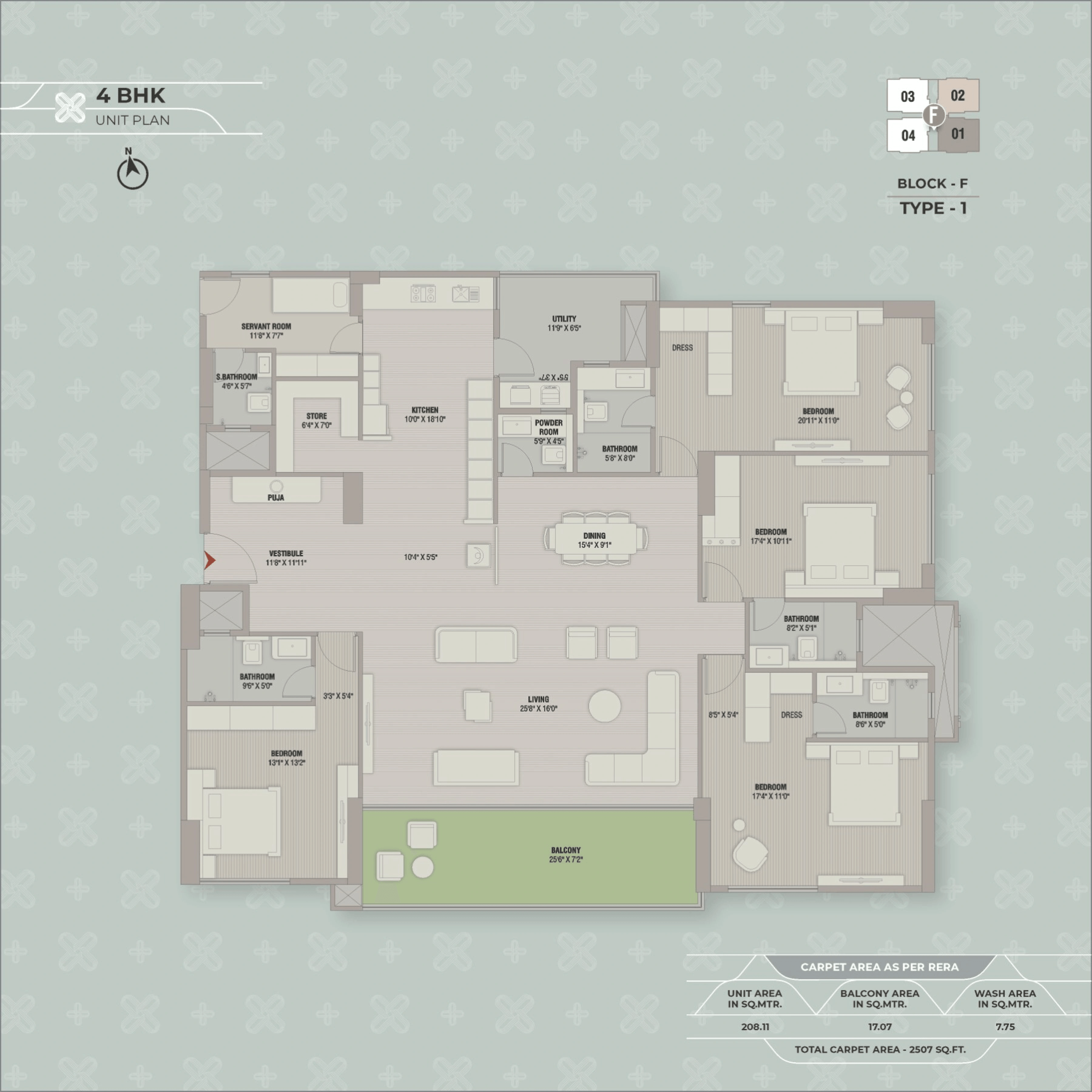 The Universe By Venus Unit plan - 2500 sq.ft.