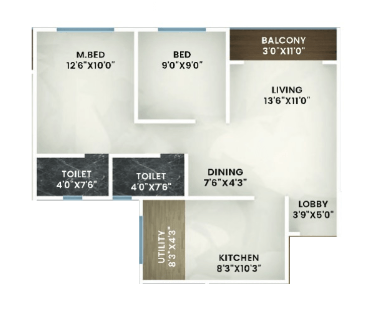 Pioneer Lumina Unit plan - 665 sq.ft.