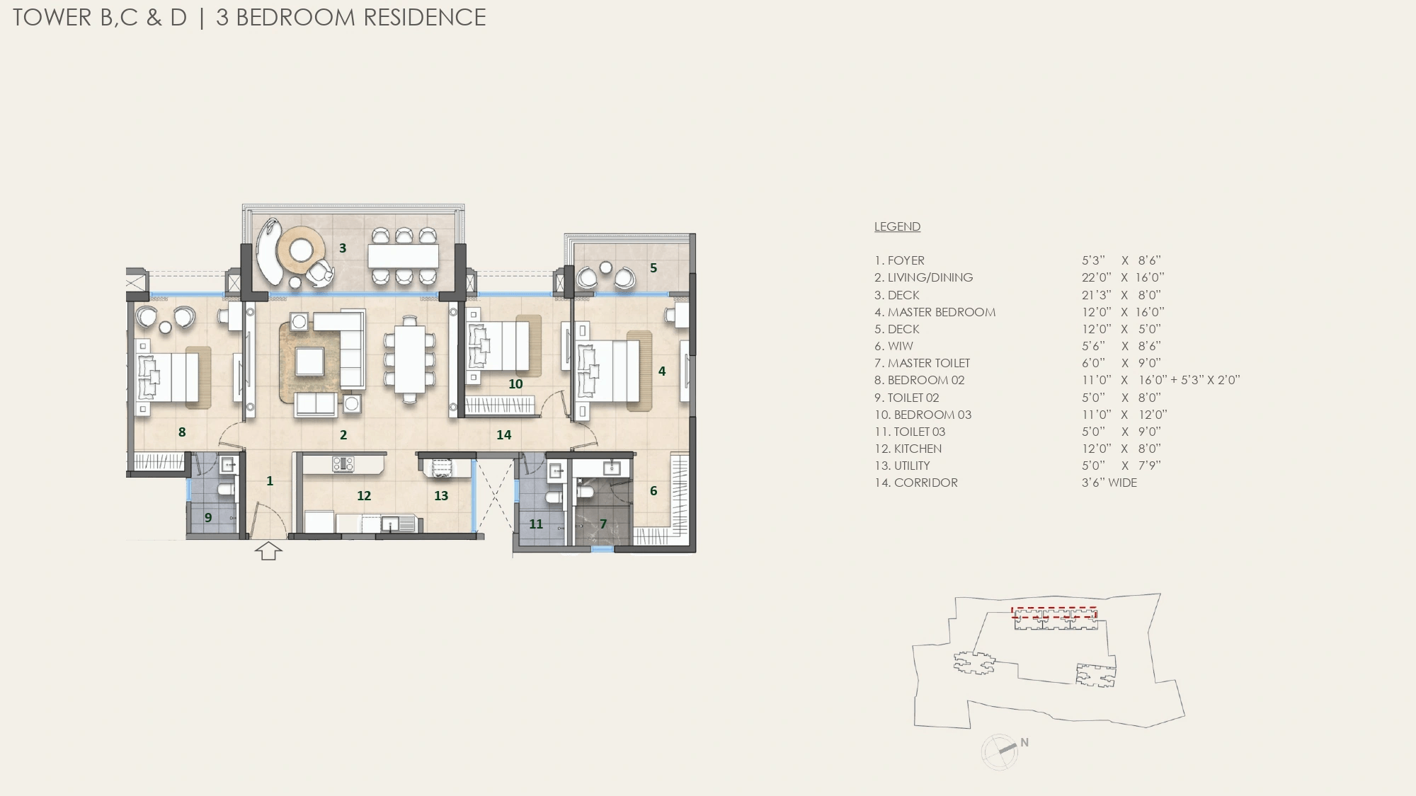 Unit plan - 1550 sq.ft.