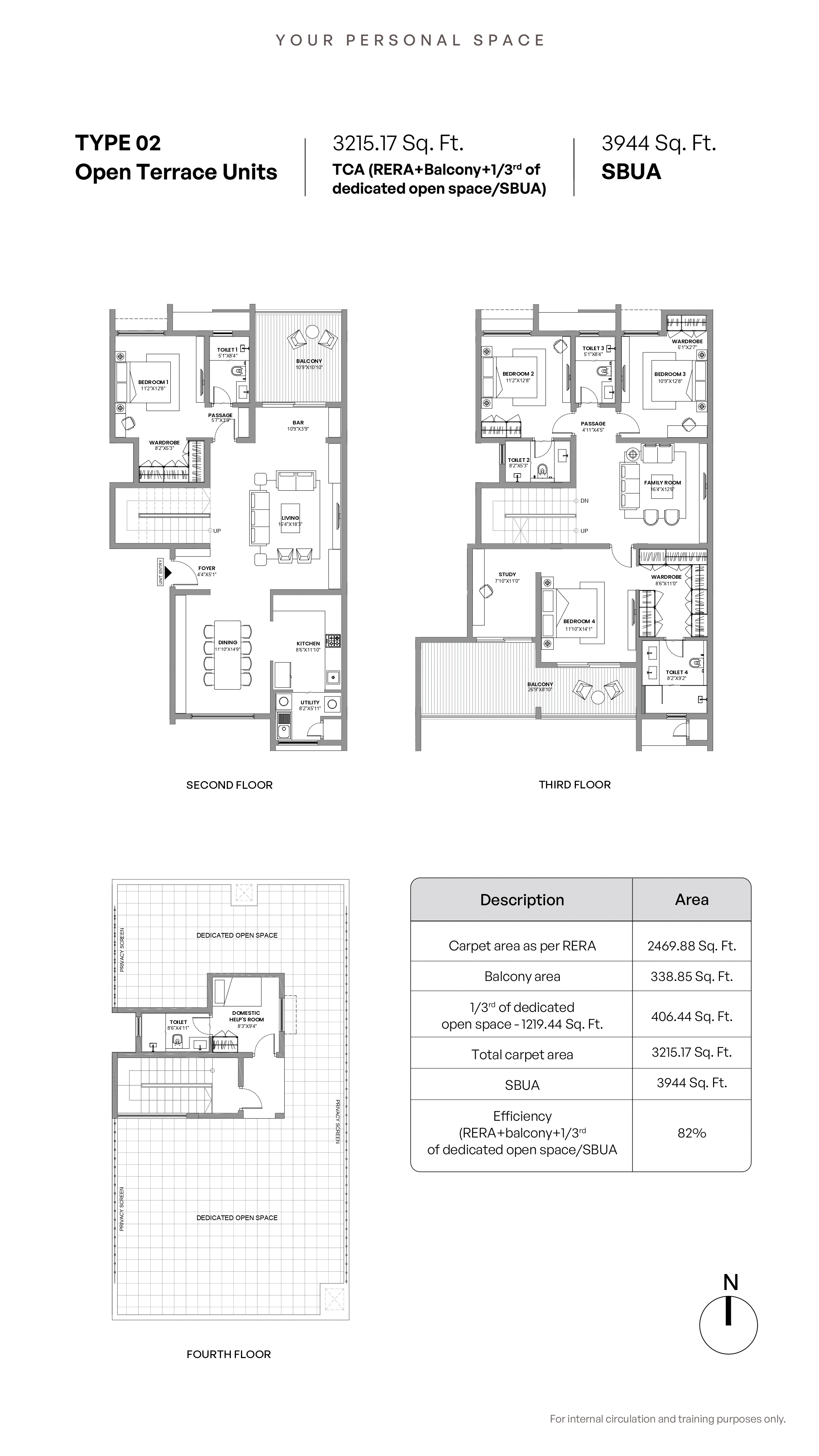 Assetz Paradise Unit plan - 3215 sq.ft.