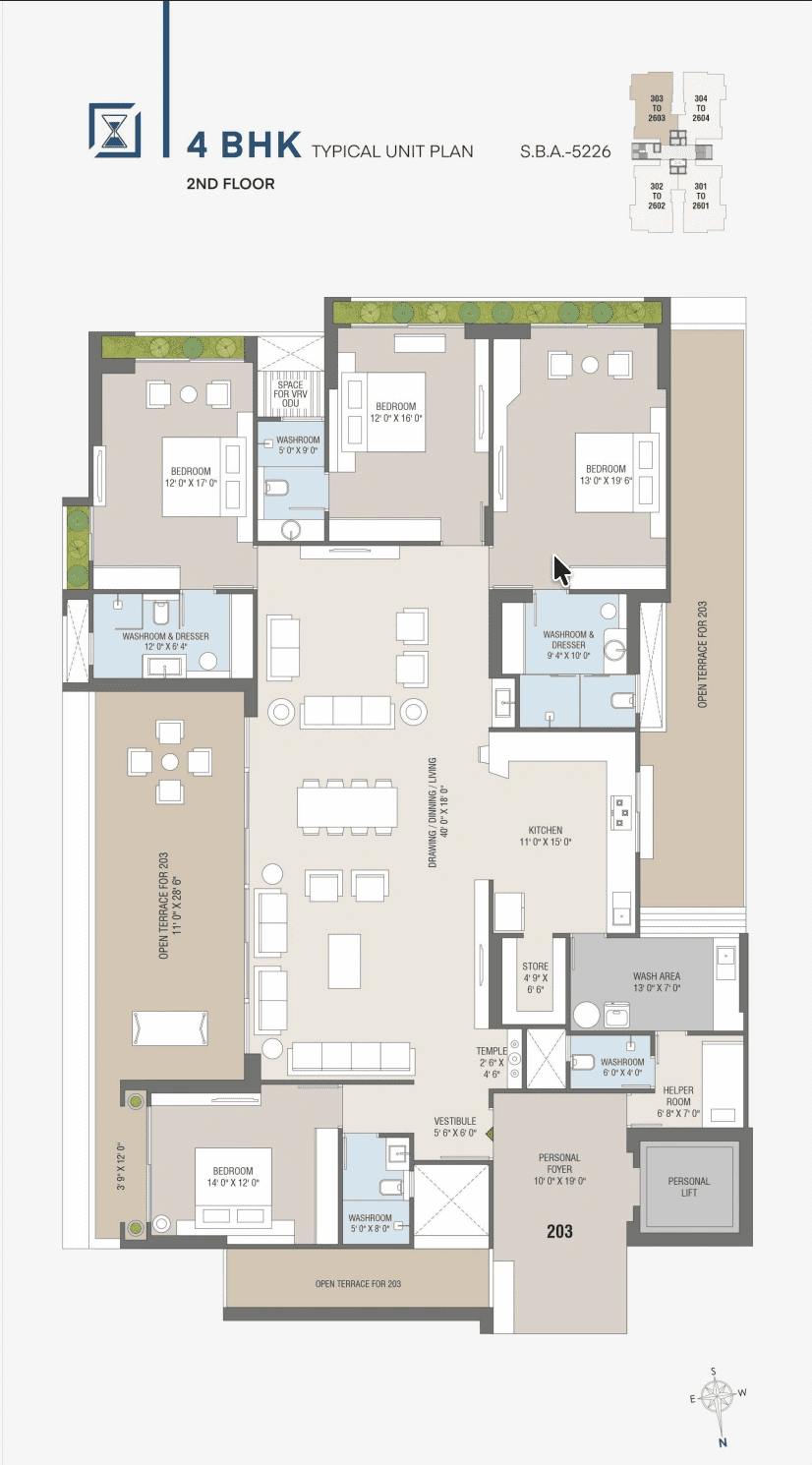Unit plan - 2717 sq.ft.