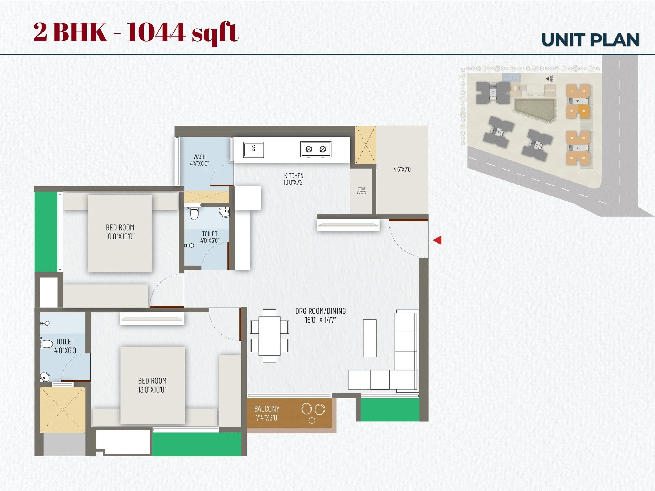 Unit plan - 625 sq.ft.