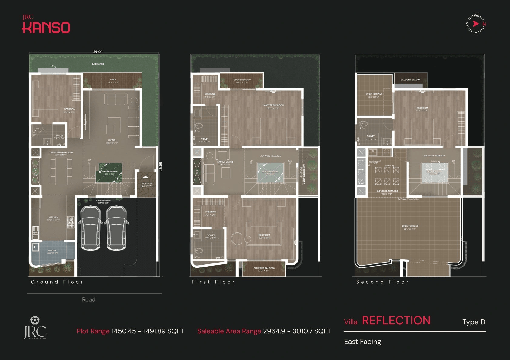 JRC Kanso Unit plan - 1497 sq.ft.