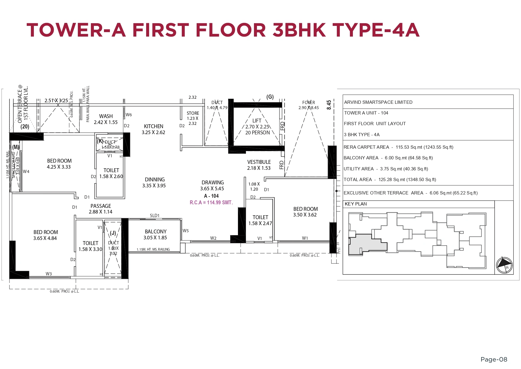 Arvind Iconia Unit plan - 1352 sq.ft.