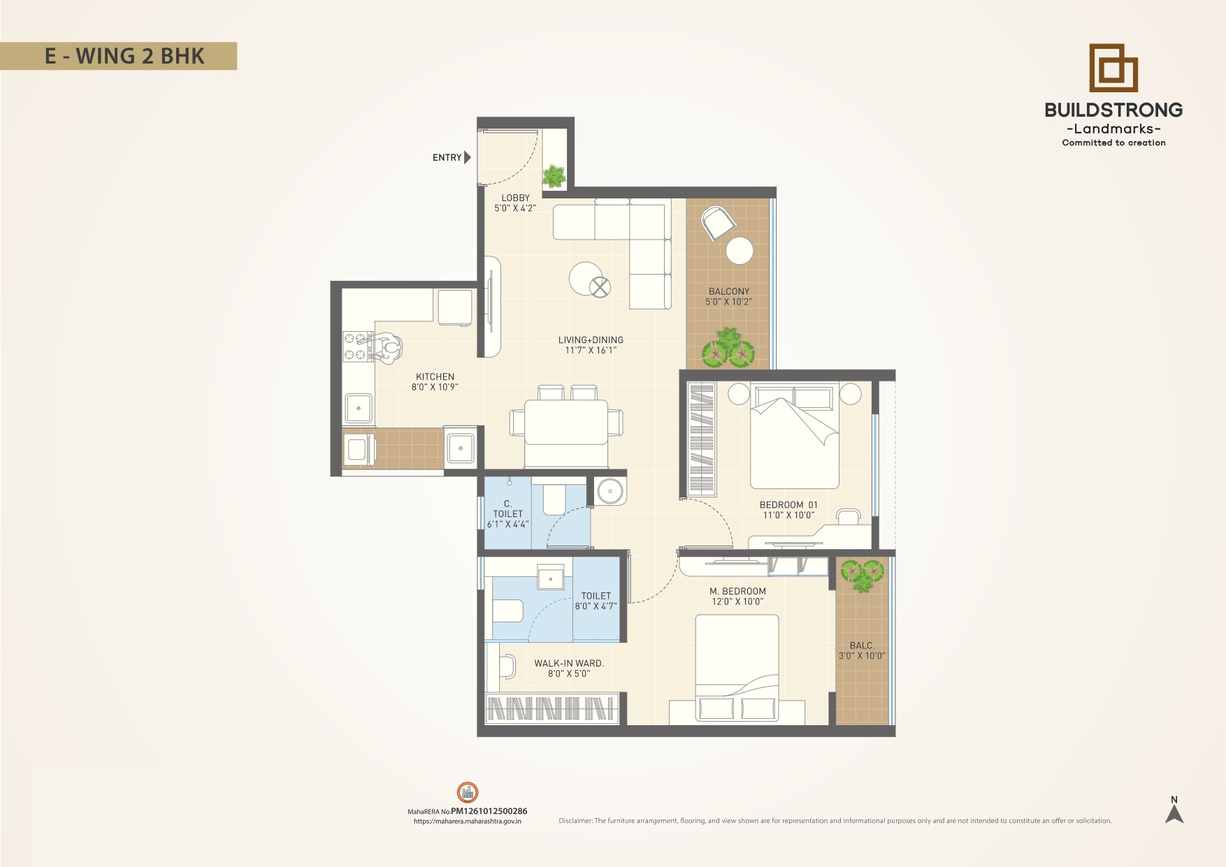Buildstrong The Hallmark Unit plan - 760 sq.ft.