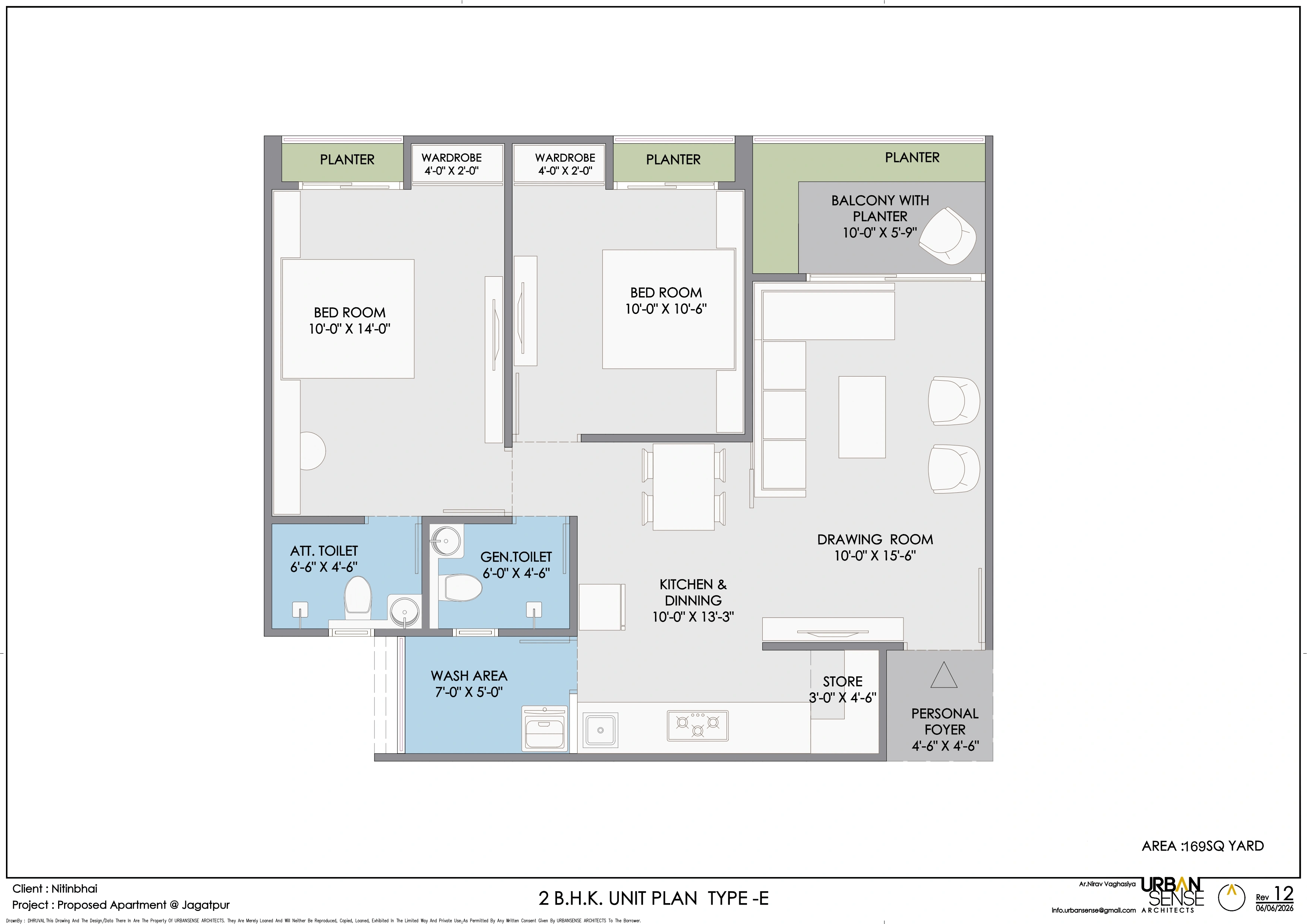 Unit plan - 760 sq.ft.