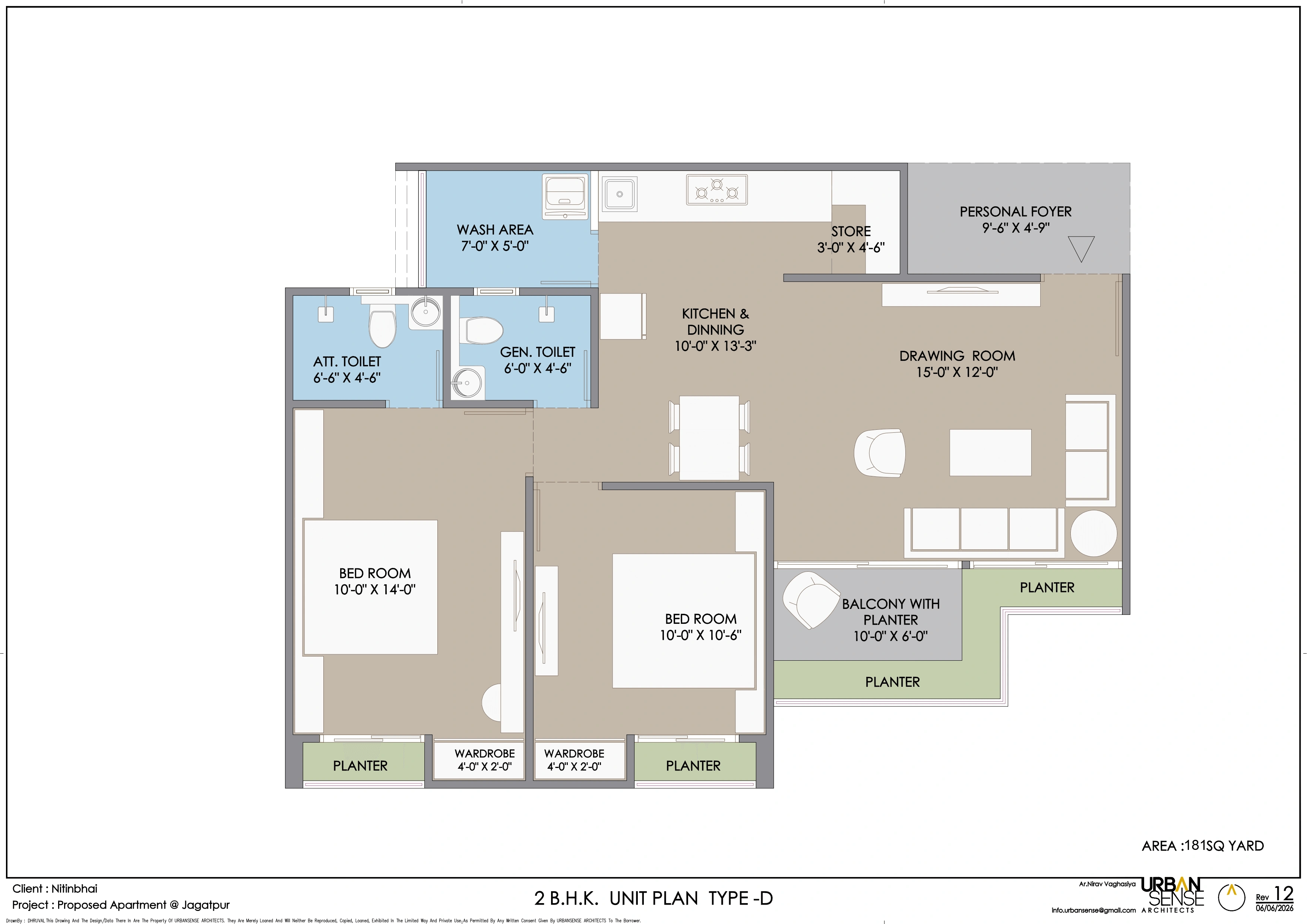 K3 By Orium Sylva Unit plan - 814 sq.ft.