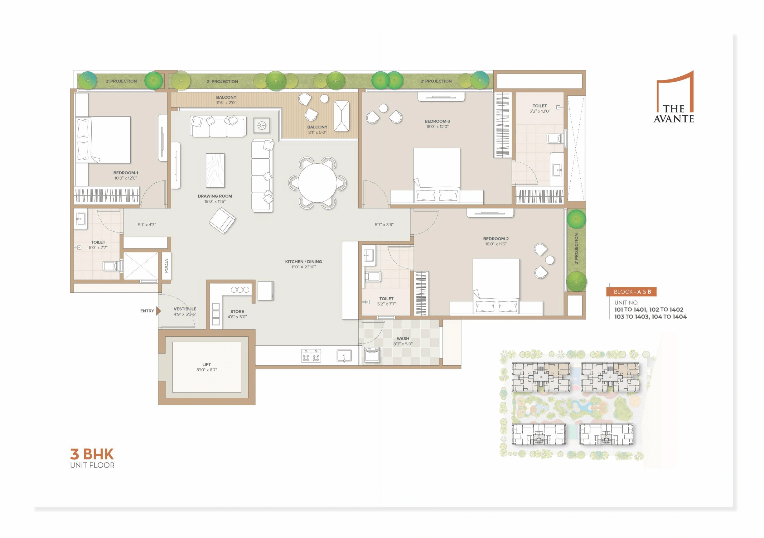 Unit plan - 1509 sq.ft.