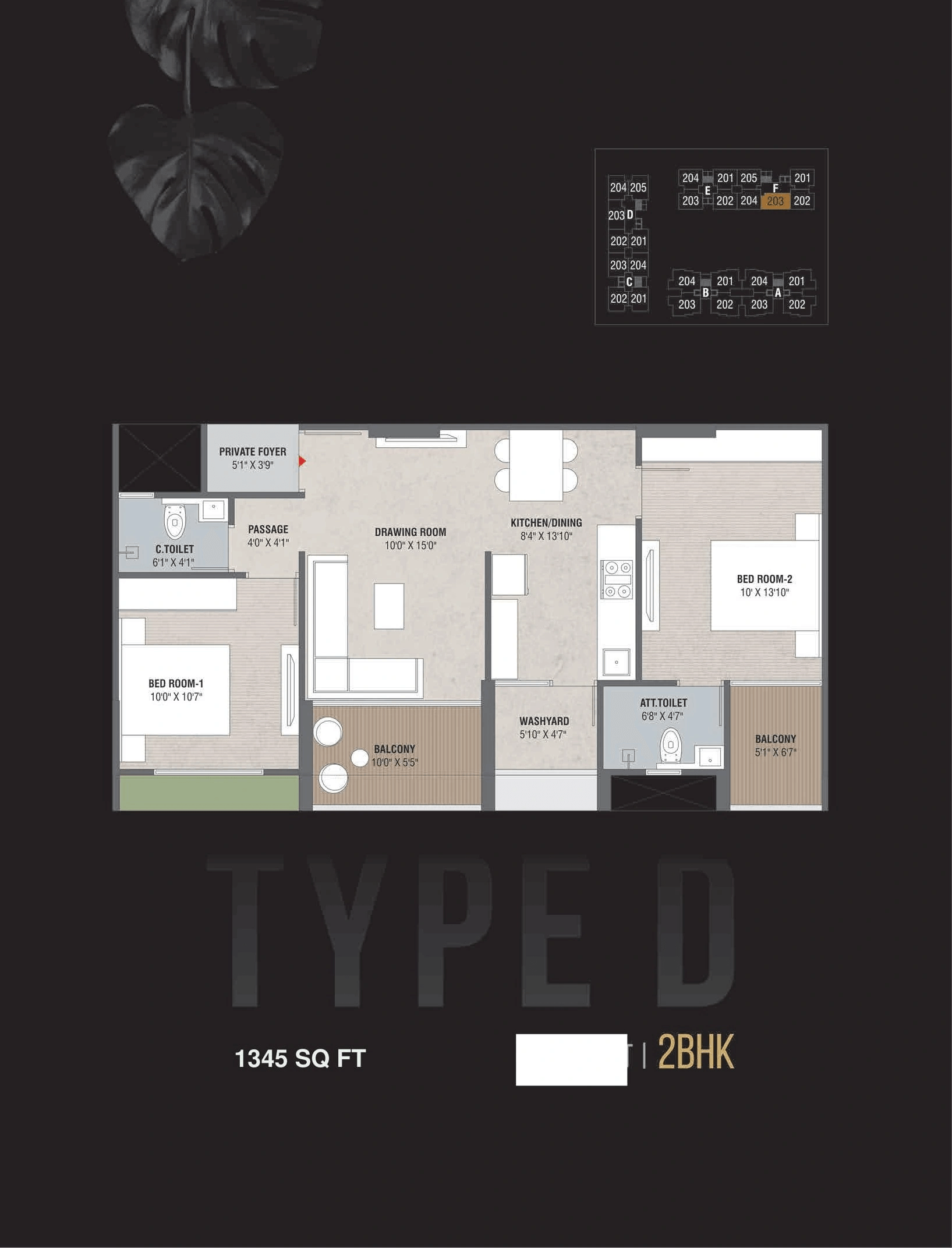 Rashmi Riesen Unit plan - 740 sq.ft.