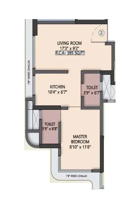 Nexux Navkar Heritage Unit plan - 395 sq.ft.