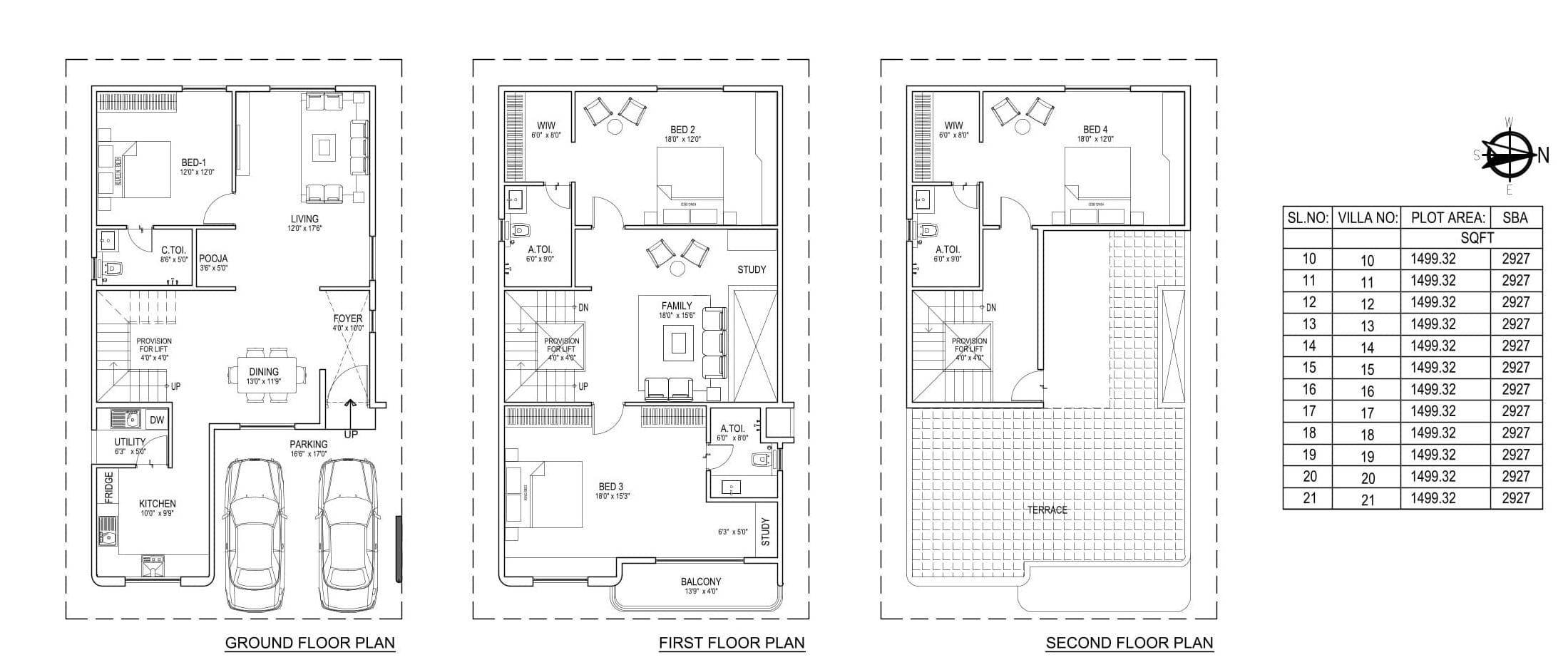 Under the Stars Unit plan - 1500 sq.ft.