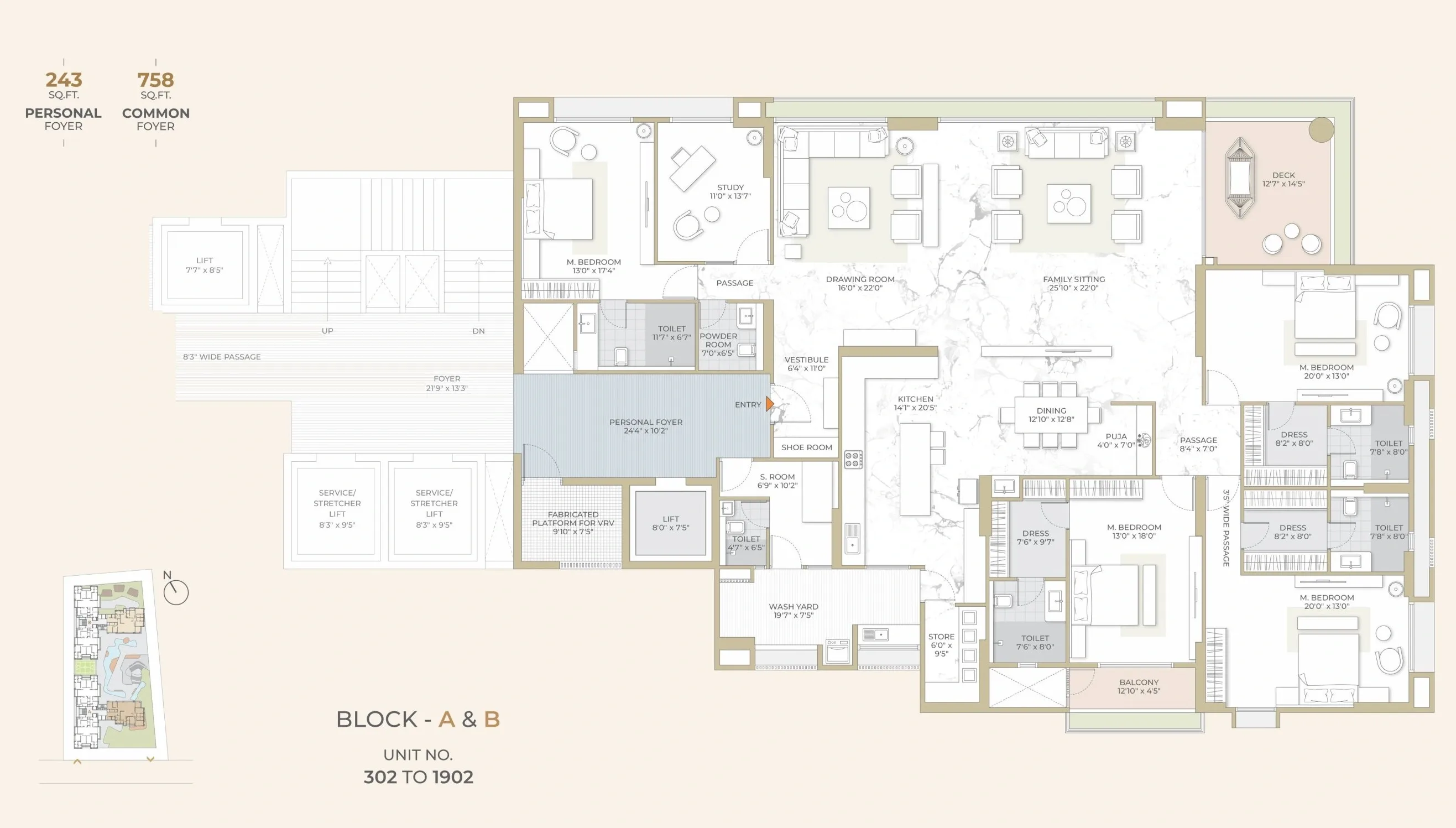 Unit plan - 3712 sq.ft.
