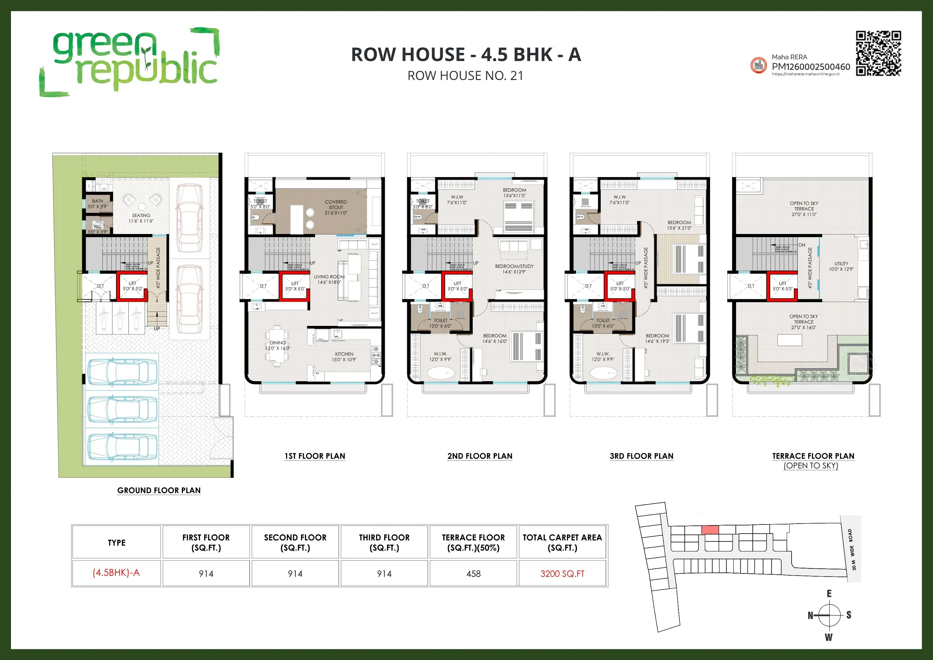 Samrat Green Republic Unit plan - 3200 sq.ft.
