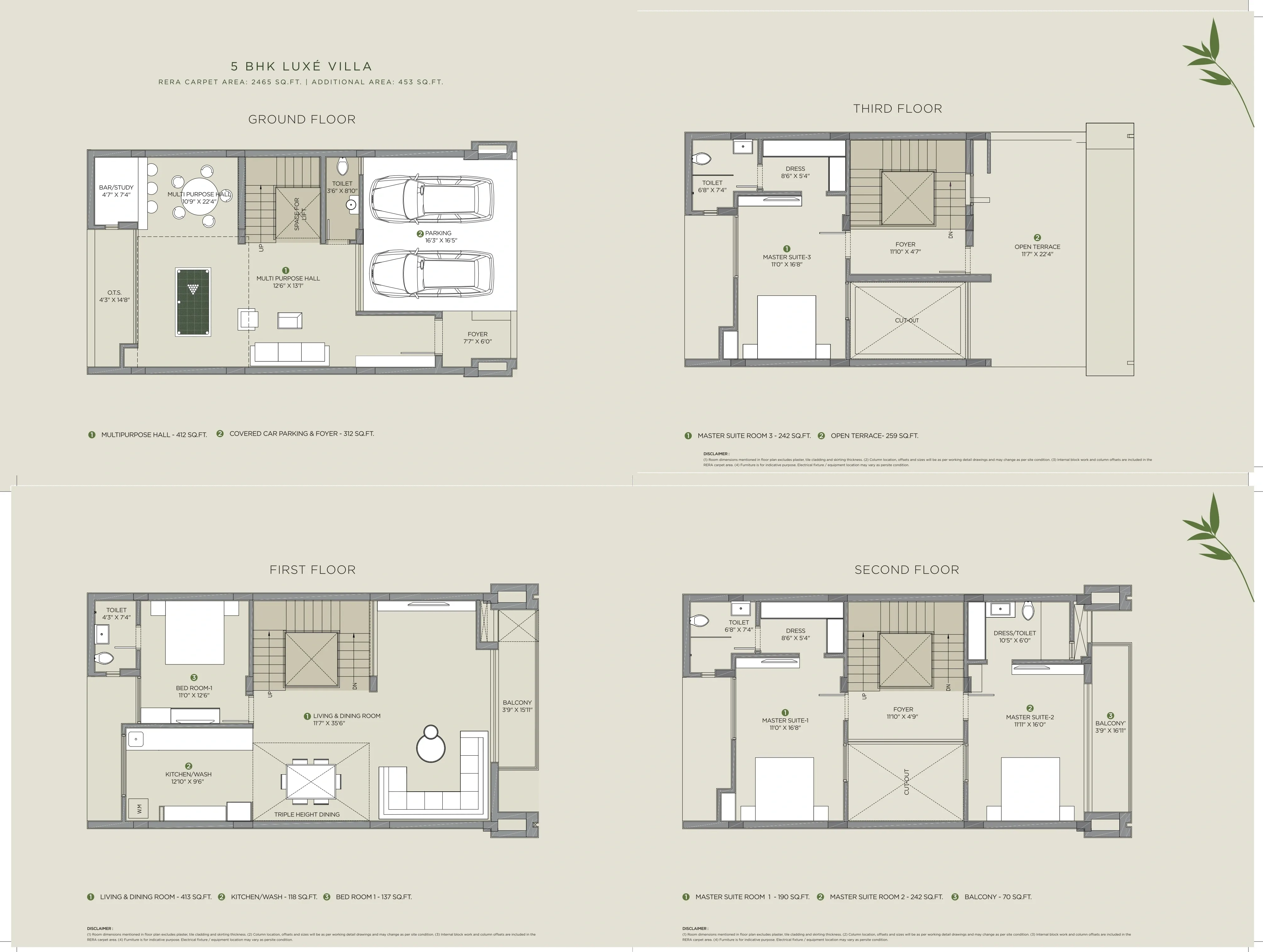 Arvind Forest Trails Unit plan - 2465 sq.ft.