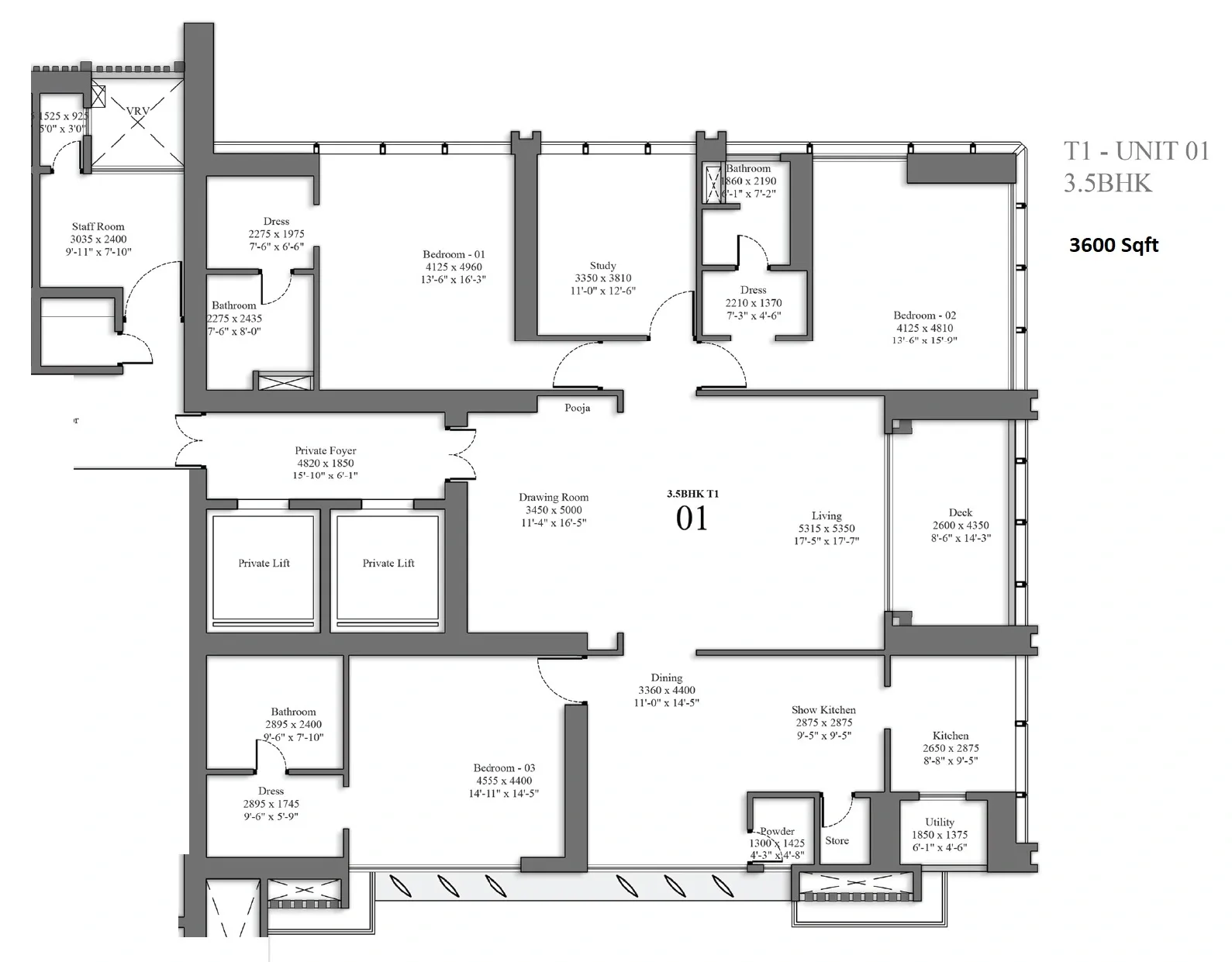 Unit plan - 2520 sq.ft.