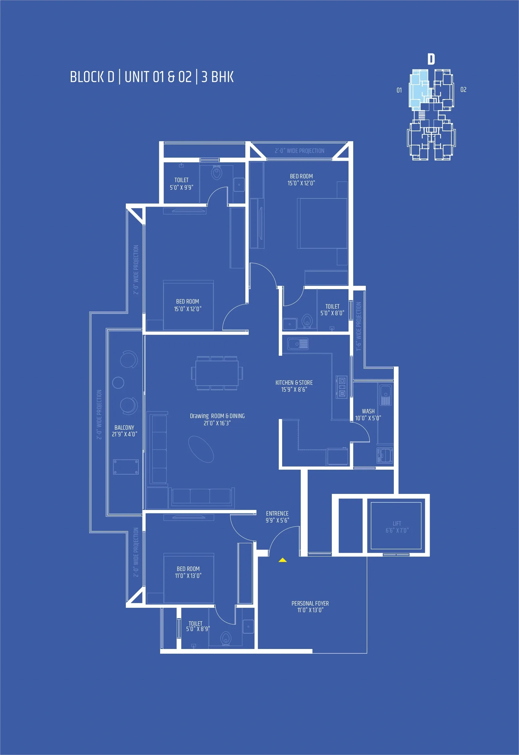 Unit plan - 1358 sq.ft.