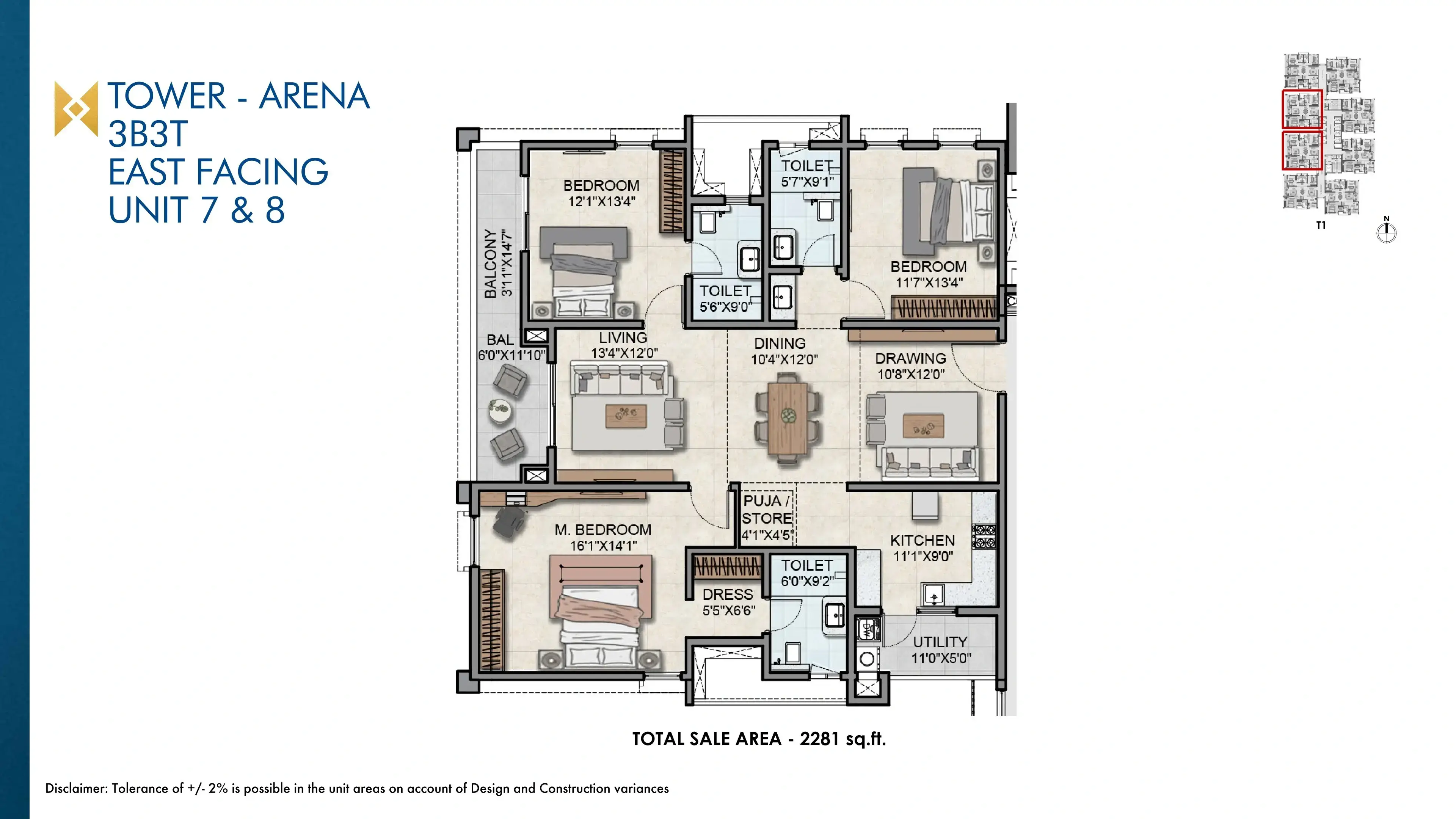 Unit plan - 1596 sq.ft.