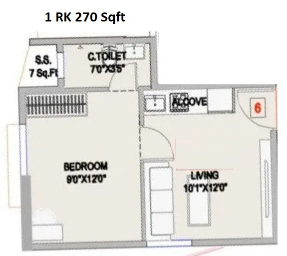 Haware Intelligentia Apex Unit plan - 270 sq.ft.