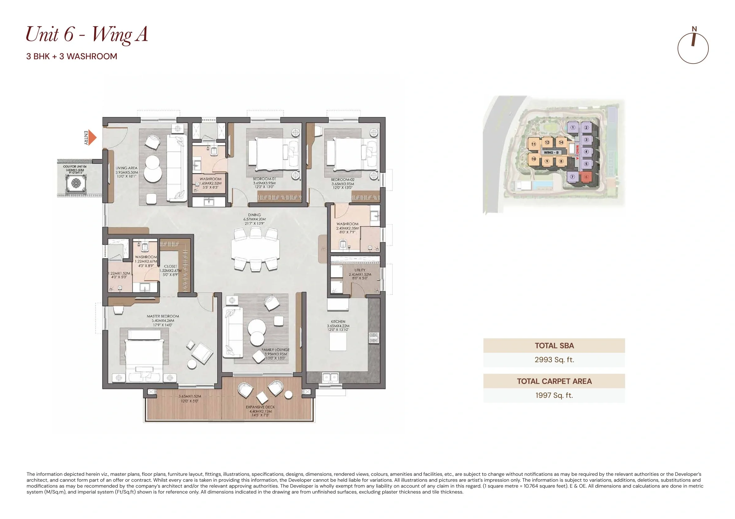 Brigade Barcelona Unit plan - 1997 sq.ft.