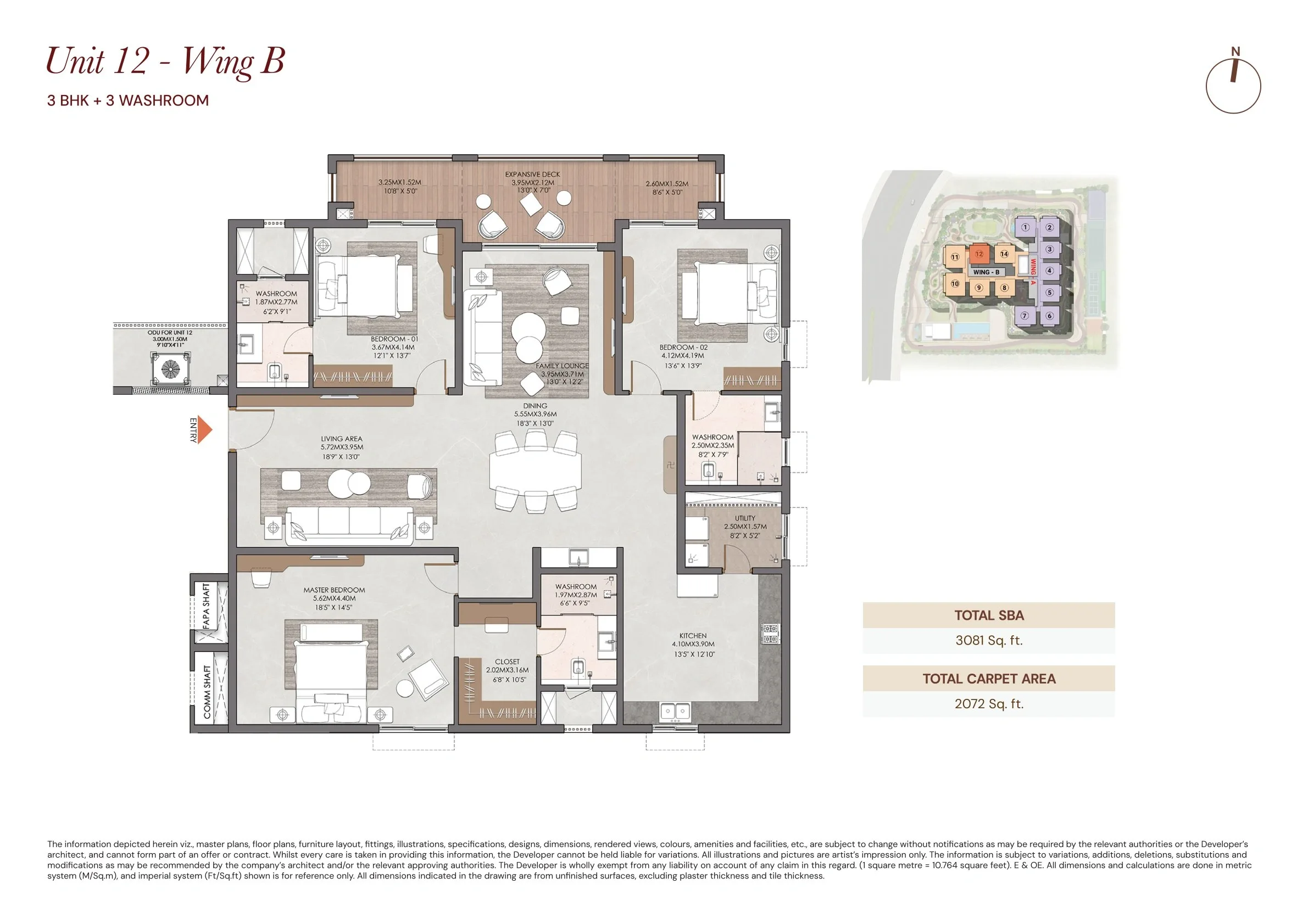 Brigade Barcelona Unit plan - 2072 sq.ft.