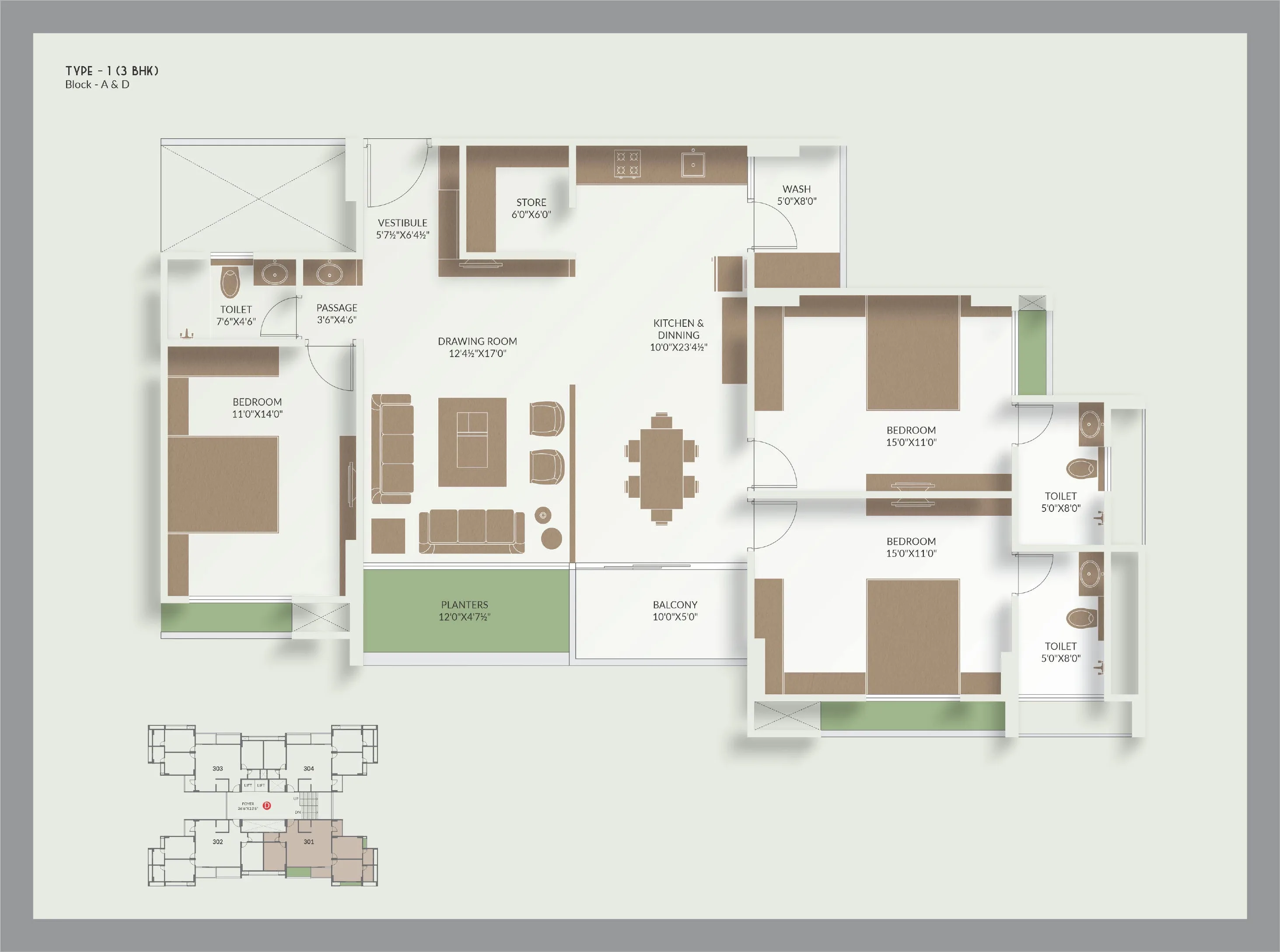 Unit plan - 1386 sq.ft.