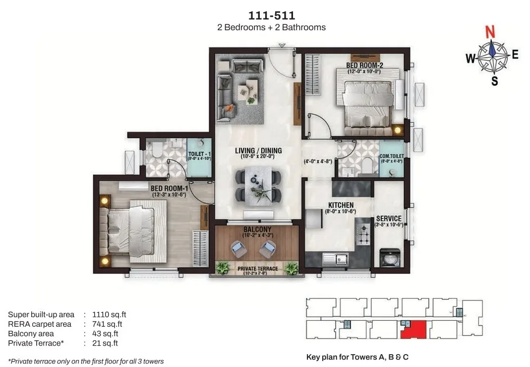 Unit plan - 777 sq.ft.