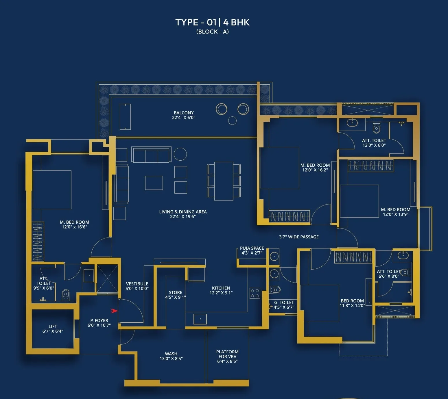 Unit plan - 2227 sq.ft.